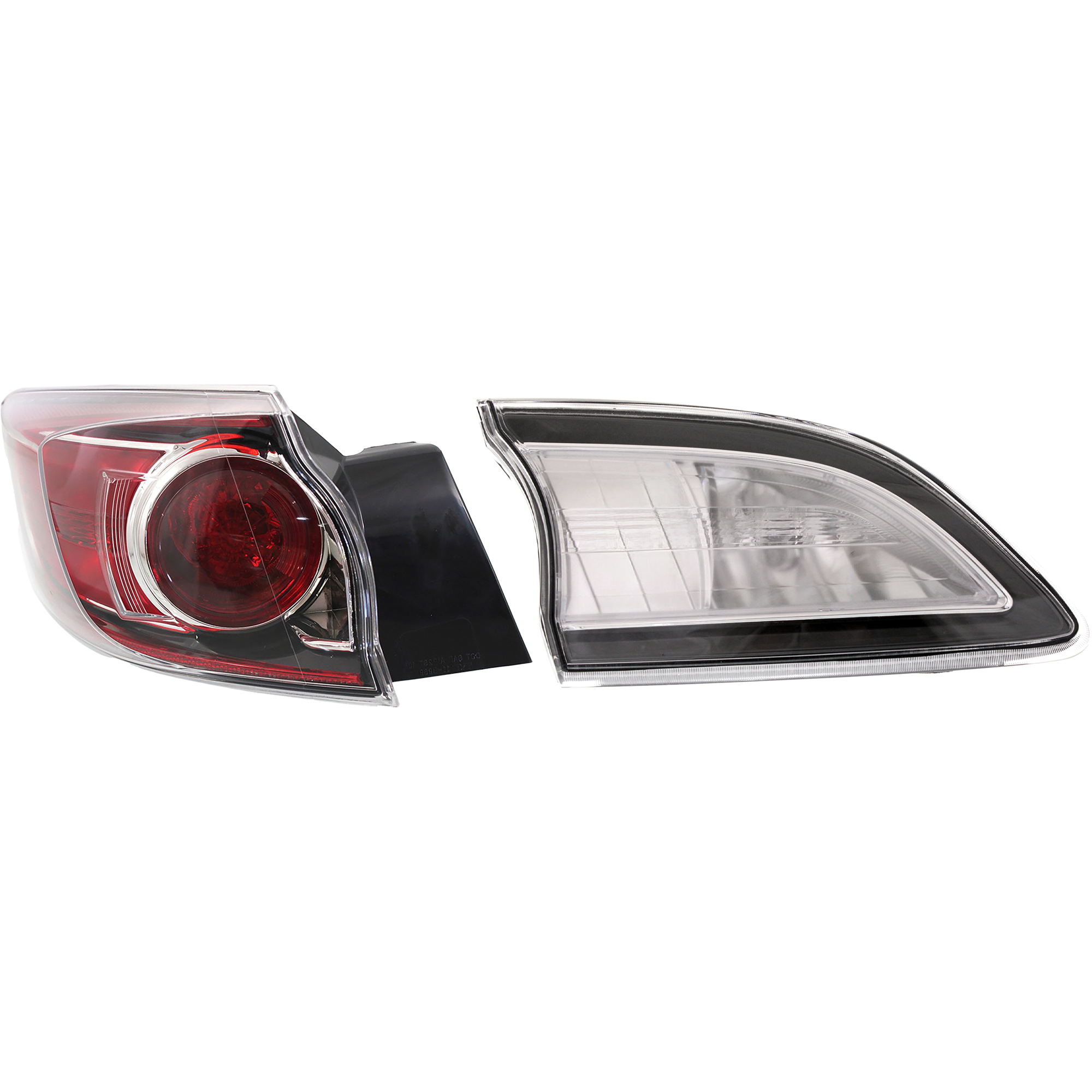 AM 3-10-13 TAIL LAMP LH Inner and Outer Halogen Hatchback SKU SET REPM730196 A Partslink MA2800147 MA2882109 OEM BBN751160D BBN7513G0D