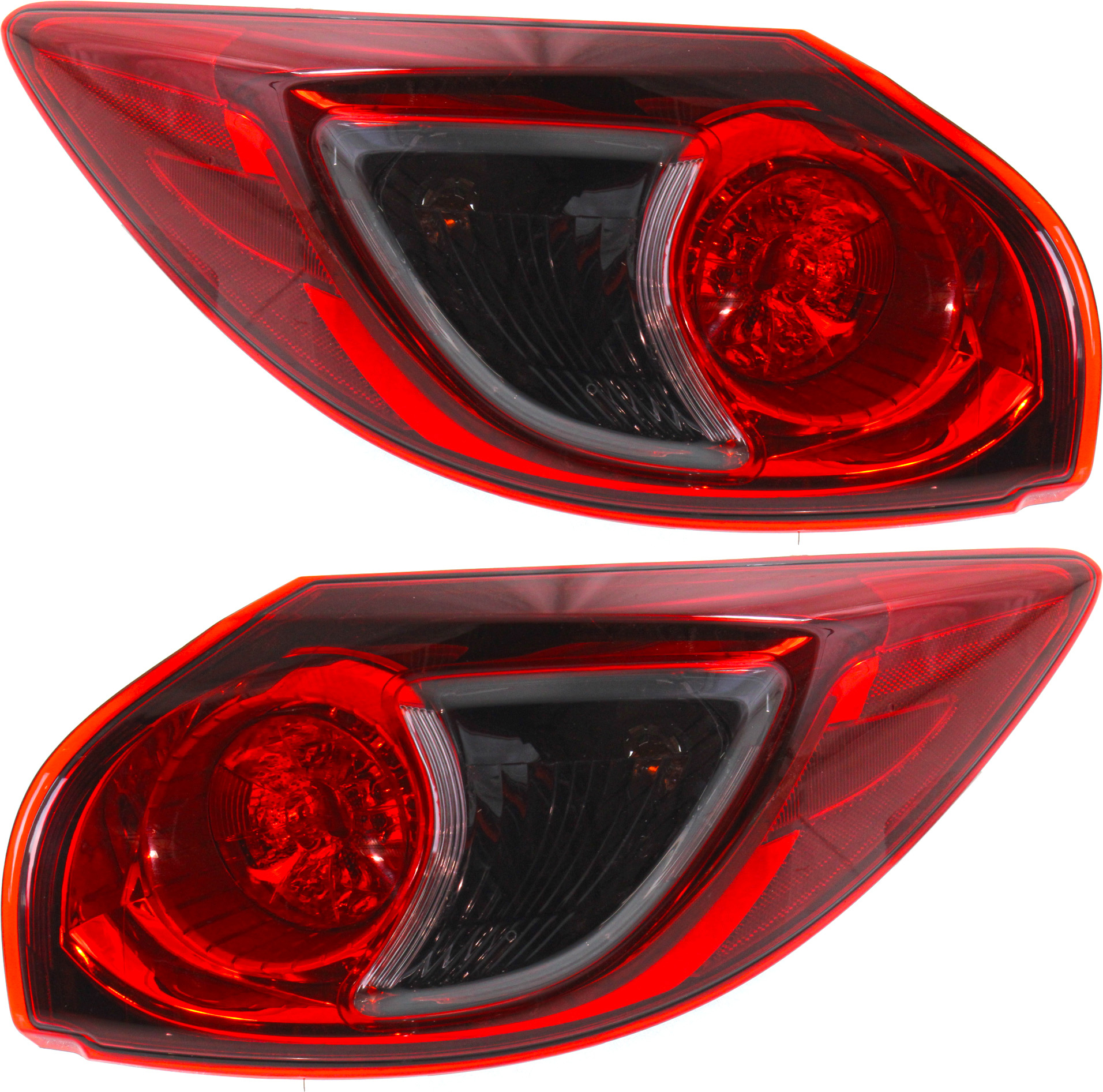 AM CX 5-13-16 TAIL LAMP RH AND LH Outer Assembly Halogen CAPA SKU SET REPM730305Q Partslink MA2805111C MA2804111C OEM KD3351150D KD3351160D
