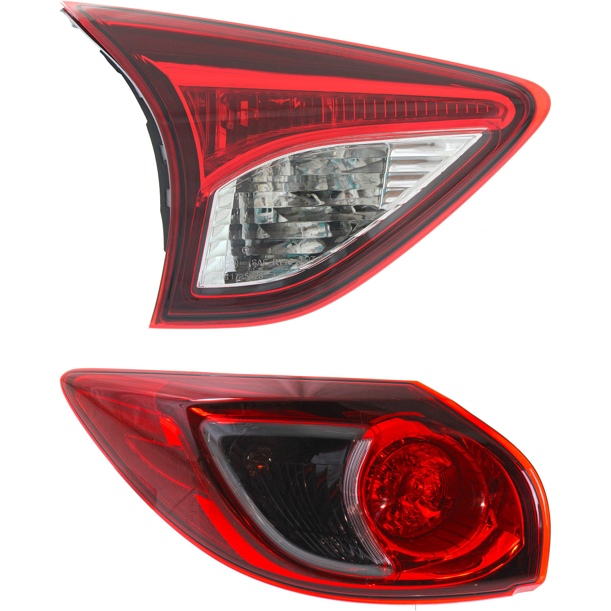 AM CX 5-13-16 TAIL LAMP LH Inner and Outer Assembly Halogen SKU SET REPM730306 A Partslink MA2802108 MA2804111 OEM KD3351160D KD53513G0E