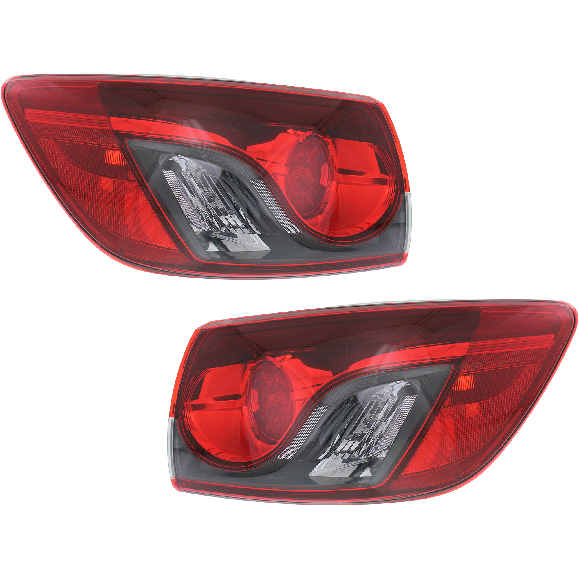 AM CX 9-13-15 TAIL LAMP RH AND LH Outer Assembly Halogen SKU SET REPM730309 Partslink MA2805112 MA2804112 OEM TK2151150A TK2151160A
