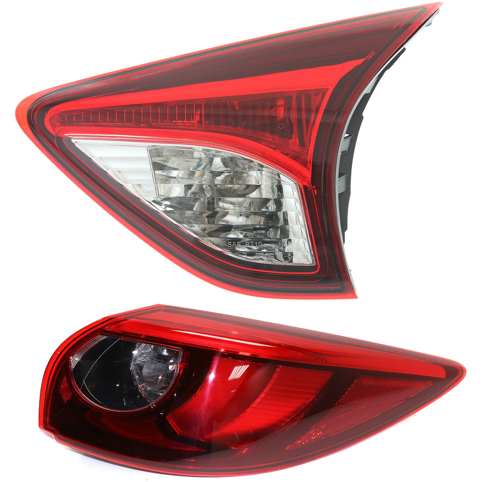 AM CX 5-16-16 TAIL LAMP RH Inner and Outer Assembly Halogen LED SKU SET REPM730345 A Partslink MA2803108 MA2805119 OEM KA0G51150B KD53513F0E