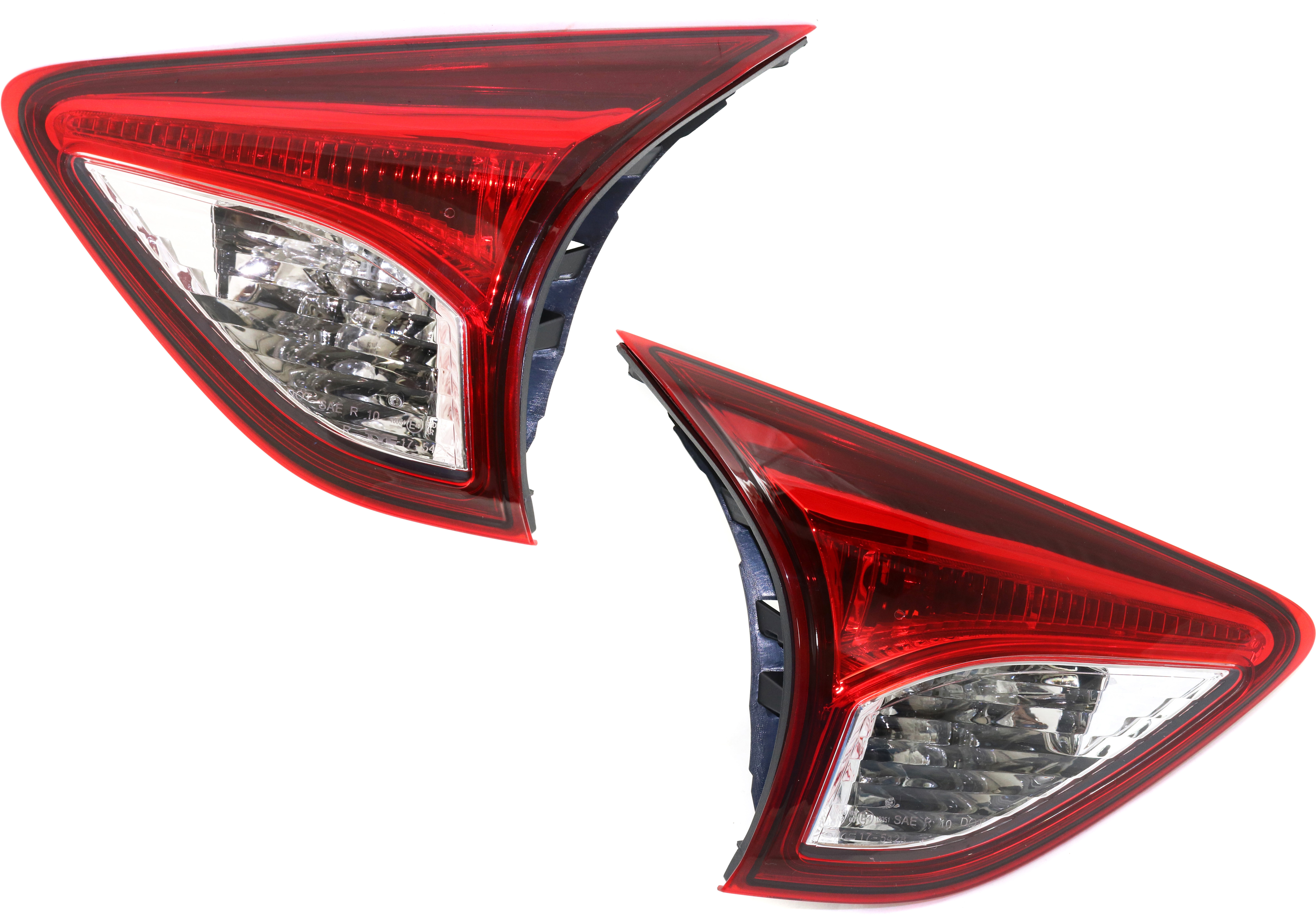 AM CX 5-13-16 TAIL LAMP RH AND LH Inner Assembly Halogen Bulb Type CAPA SKU SET REPM730345Q Partslink MA2802108C MA2803108C OEM KD53513F0E KD53513G0E