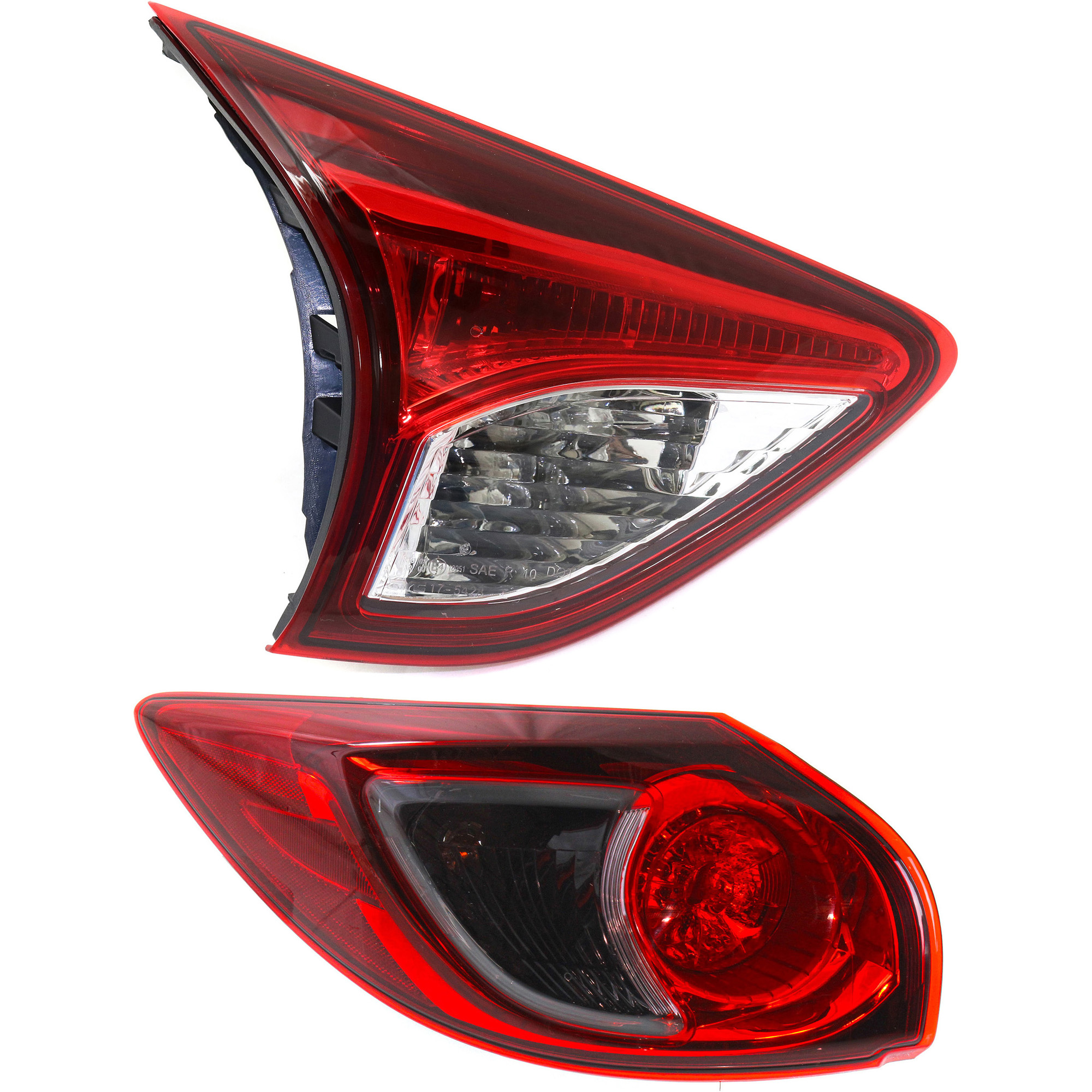 AM CX 5-13-16 TAIL LAMP LH Inner and Outer Assembly Halogen LED CAPA SKU SET REPM730346Q A Partslink MA2802108C MA2804119C OEM KA0G51160B KD53513G0E