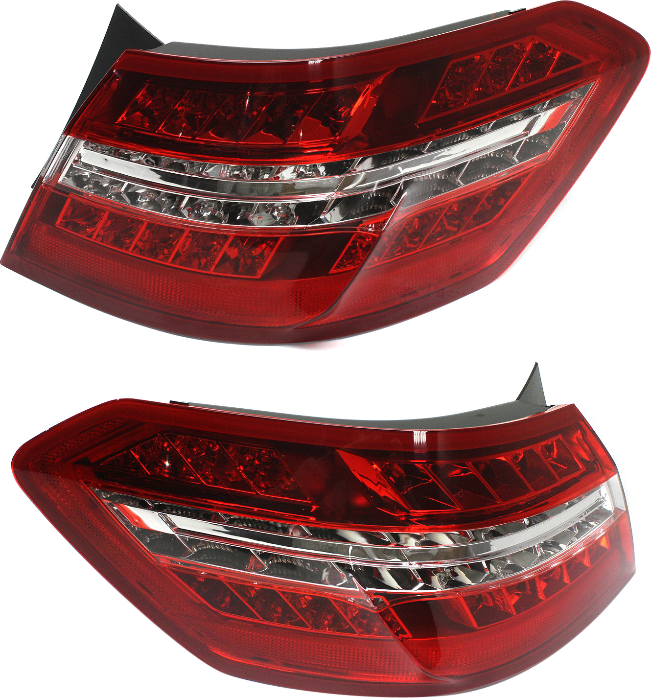 AM E CLASS 10-13 TAIL LAMP RH Outer Set of 2 Assembly Sedan Hybrid SKU SET REPM730351 Partslink MB2805106 MB2804106 OEM 2129060758-212906075864-212906