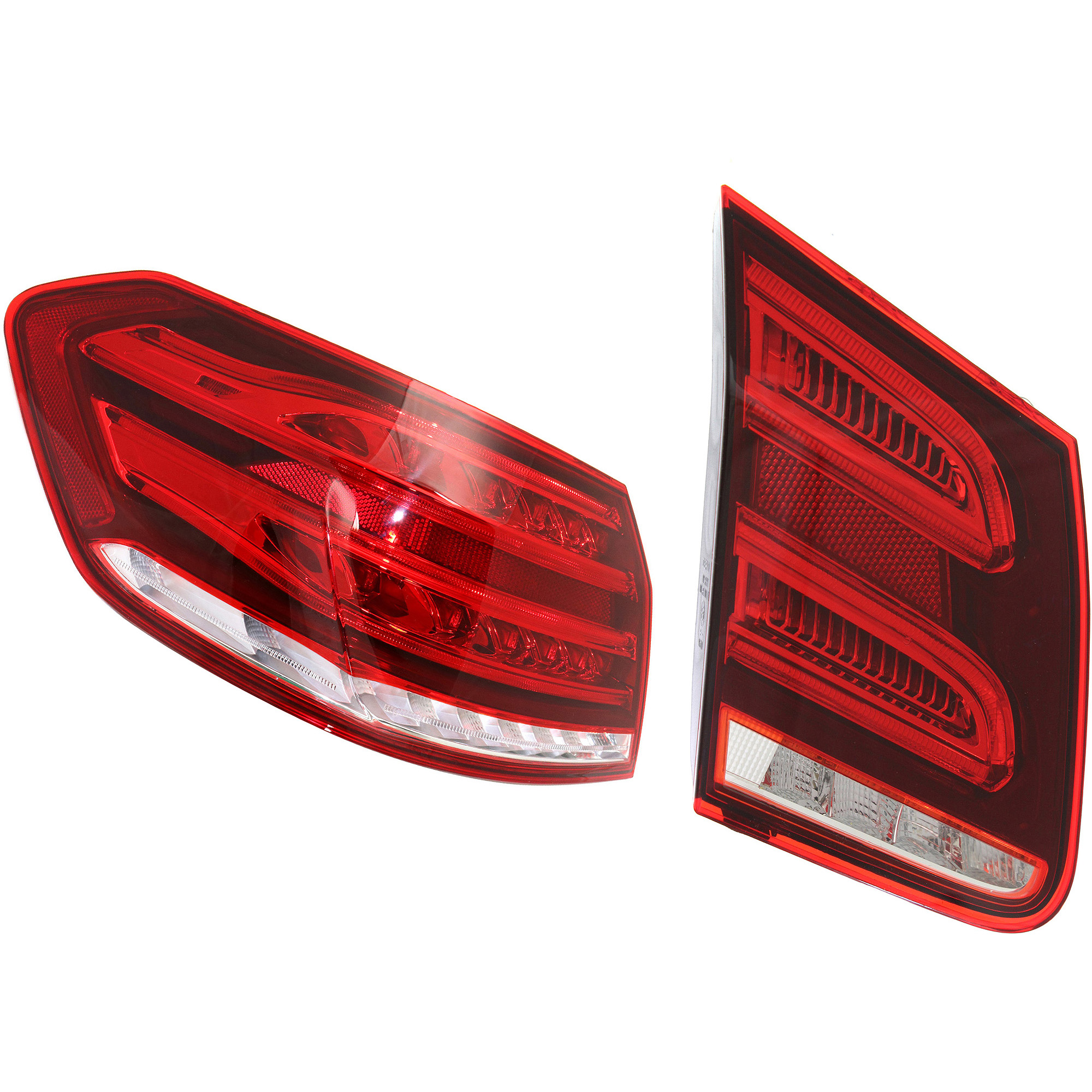 AM E CLASS 15-15 TAIL LAMP LH Inner and Outer Assembly Halogen LED Combo Inner Red Lens Outer Clear Lens SKU SET REPM730356 A Partslink MB2802109 MB2804109 OEM 2129060757-2129061503