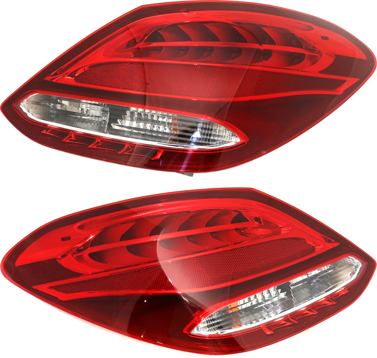 AM C CLASS 15-18 TAIL LAMP RH AND LH Assembly Halogen w Halogen Headlights w o Premium Pkg. Sedan SKU SET REPM730383 Partslink MB2801143 MB2800143 OEM 2059061902-2059061802