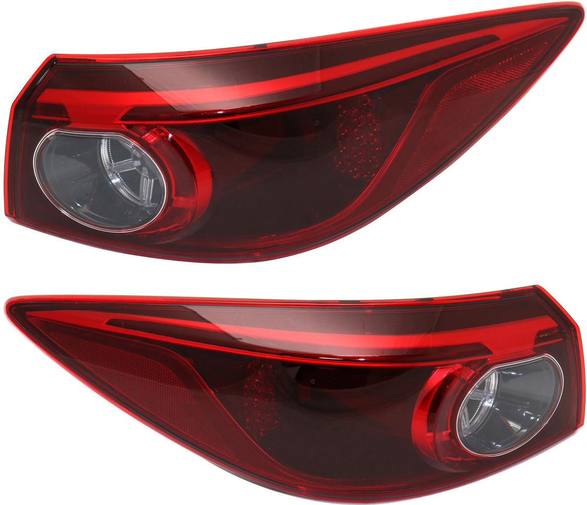 AM MAZDA 3-14-14 TAIL LAMP RH AND LH Outer Assembly LED Type To 3-31-14 Sedan Japan Built Vehicle SKU SET REPM730387 Partslink MA2805114 MA2804114 OEM BHN251150E BHN251160E