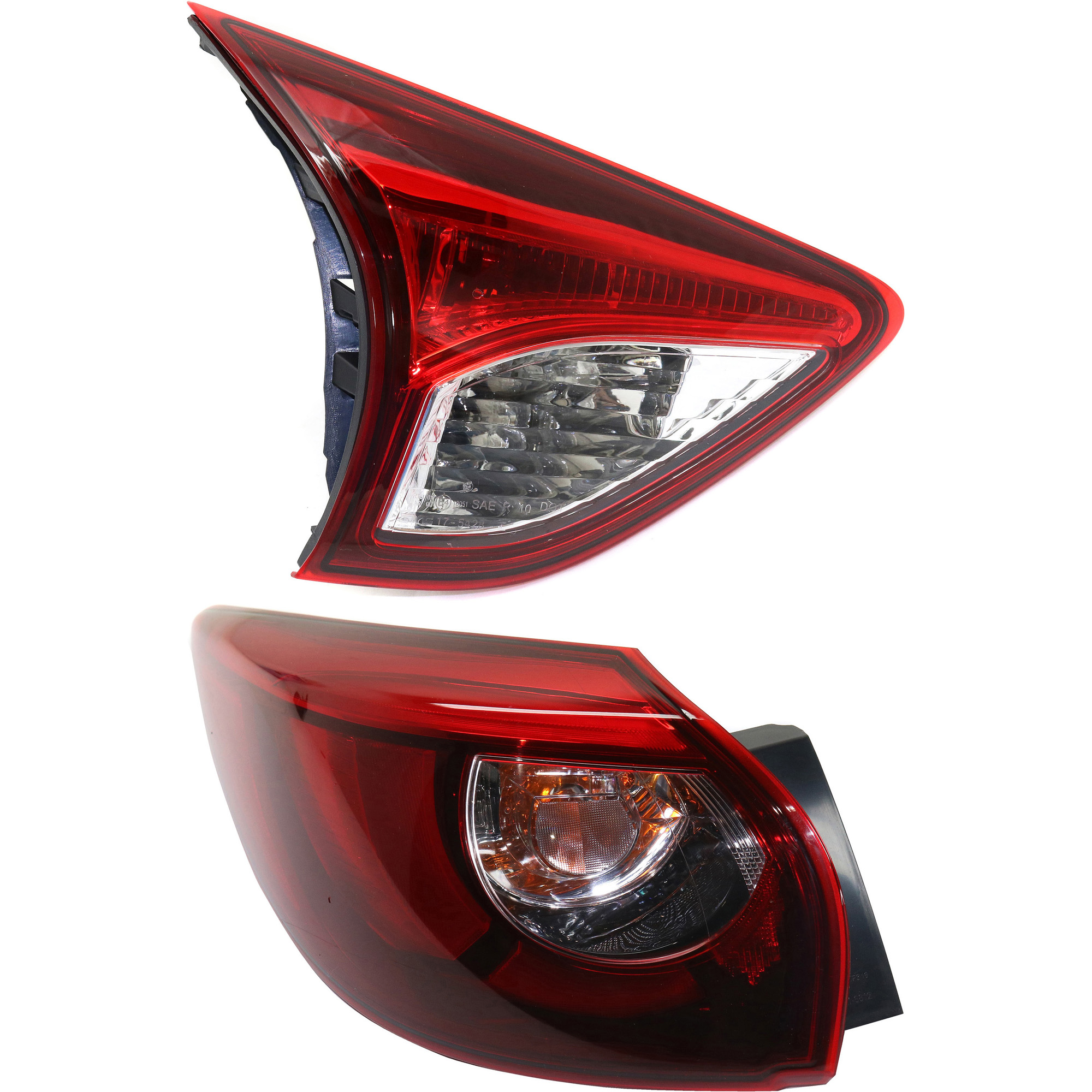 AM CX 5-16-16 TAIL LAMP LH Inner and Outer CAPA SKU SET REPM730396Q A Partslink MA2802108C MA2804119C OEM KA0G51160B KD53513G0E