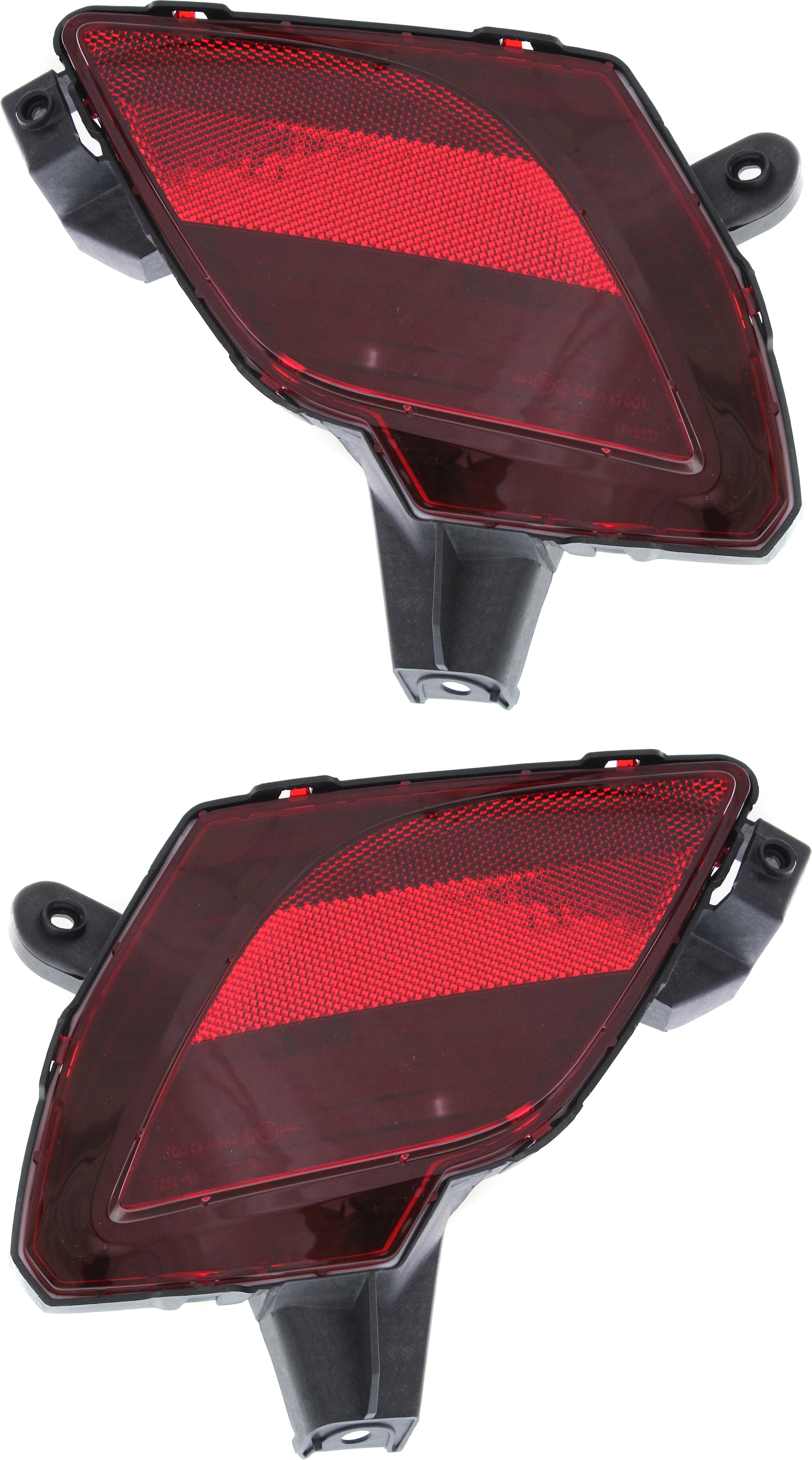 AM CX 5-13-16 REAR BUMPER REFLECTOR RH AND LH SKU SET REPM731909 Partslink MA2831101 MA2830101 OEM KD31515L0 KD31515M0