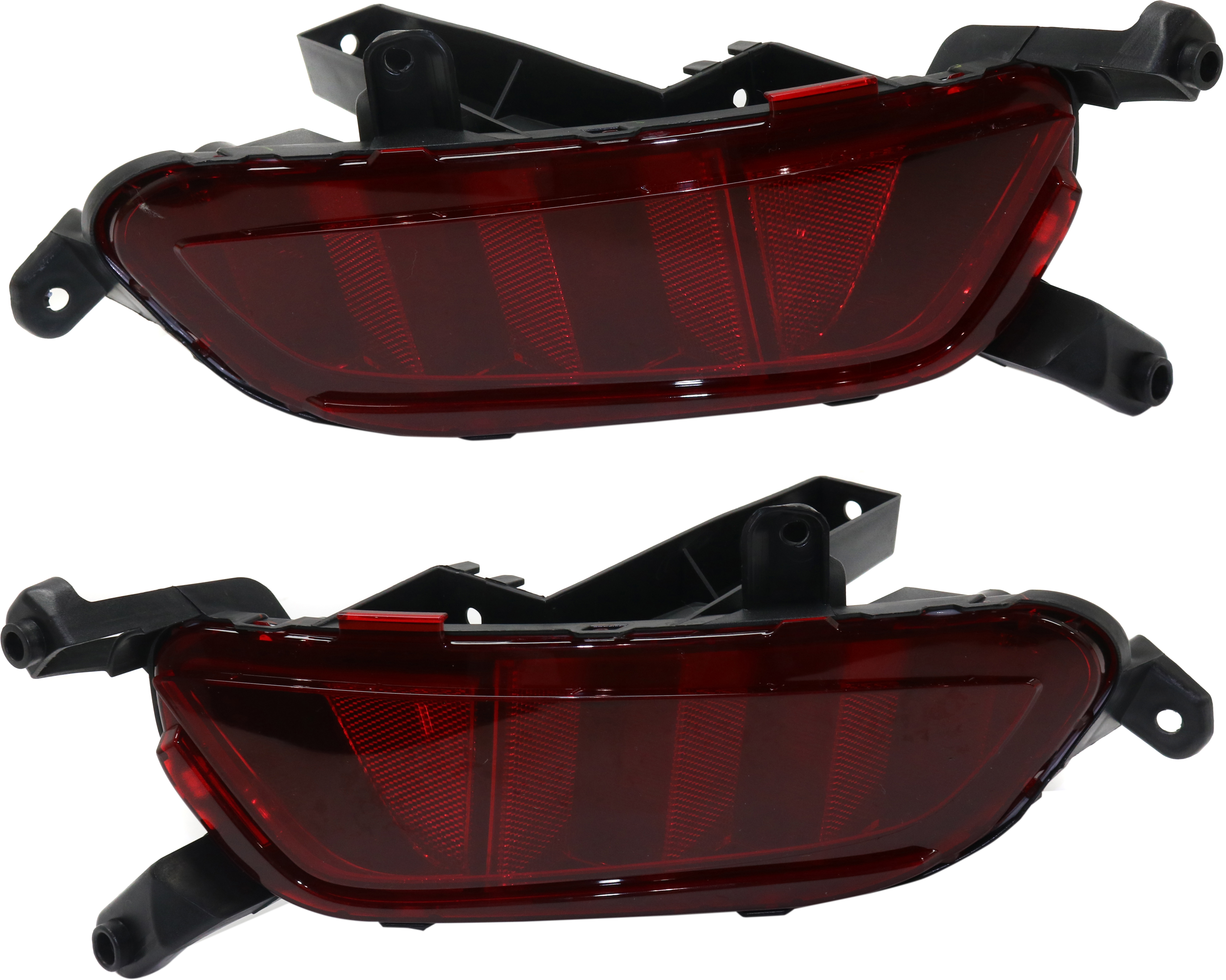 AM CX 3-16-22 REAR BUMPER REFLECTOR RH AND LH CAPA SKU SET REPM734909Q Partslink MA1184107C MA1185107C OEM DB4G515L0 DB4G515M0