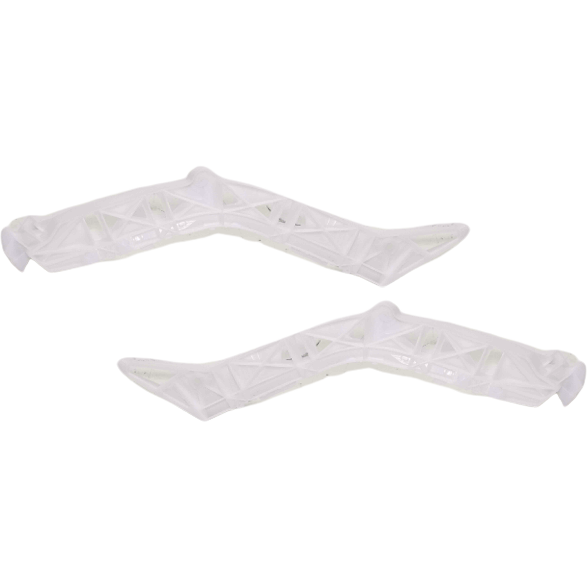AM MAZDA 3-04-09 REAR BUMPER BRACKET RH AND LH Side Cover Retainer White Sedan SKU SET REPM762703 Partslink MA1167100 MA1166100 OEM BN8V502H1B BN8V502J1C