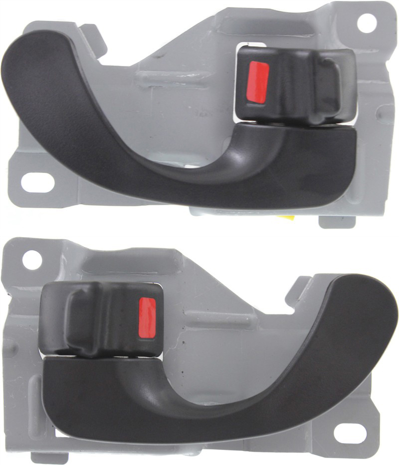 AM MIRAGE 97-02 GALANT 99-03 FRONT DOOR HANDLE RH and LH Inside Textured Black Plastic+Metal =REAR SKU SET REPMB462115 OEM MR748074 MR748072