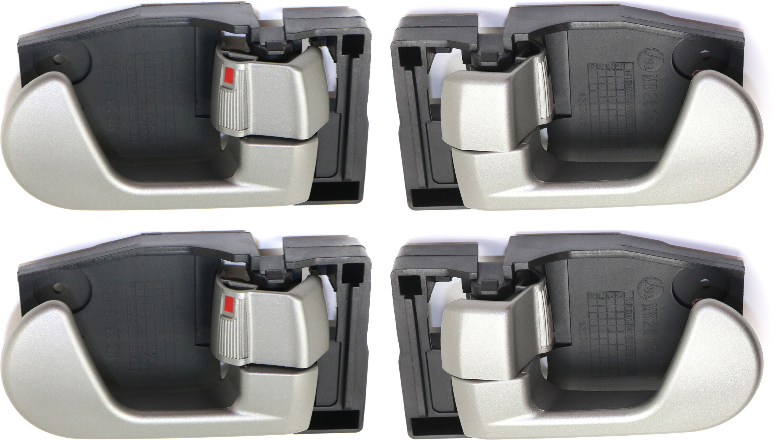 AM ENDEAVOR 04-11 GALANT 04-12 FRONT INTERIOR DOOR HANDLE RH AND LH Set of 4 =Rear SKU SET REPMB462131-4 Partslink MI1353117 MI1352117 OEM MR642041 MR642040