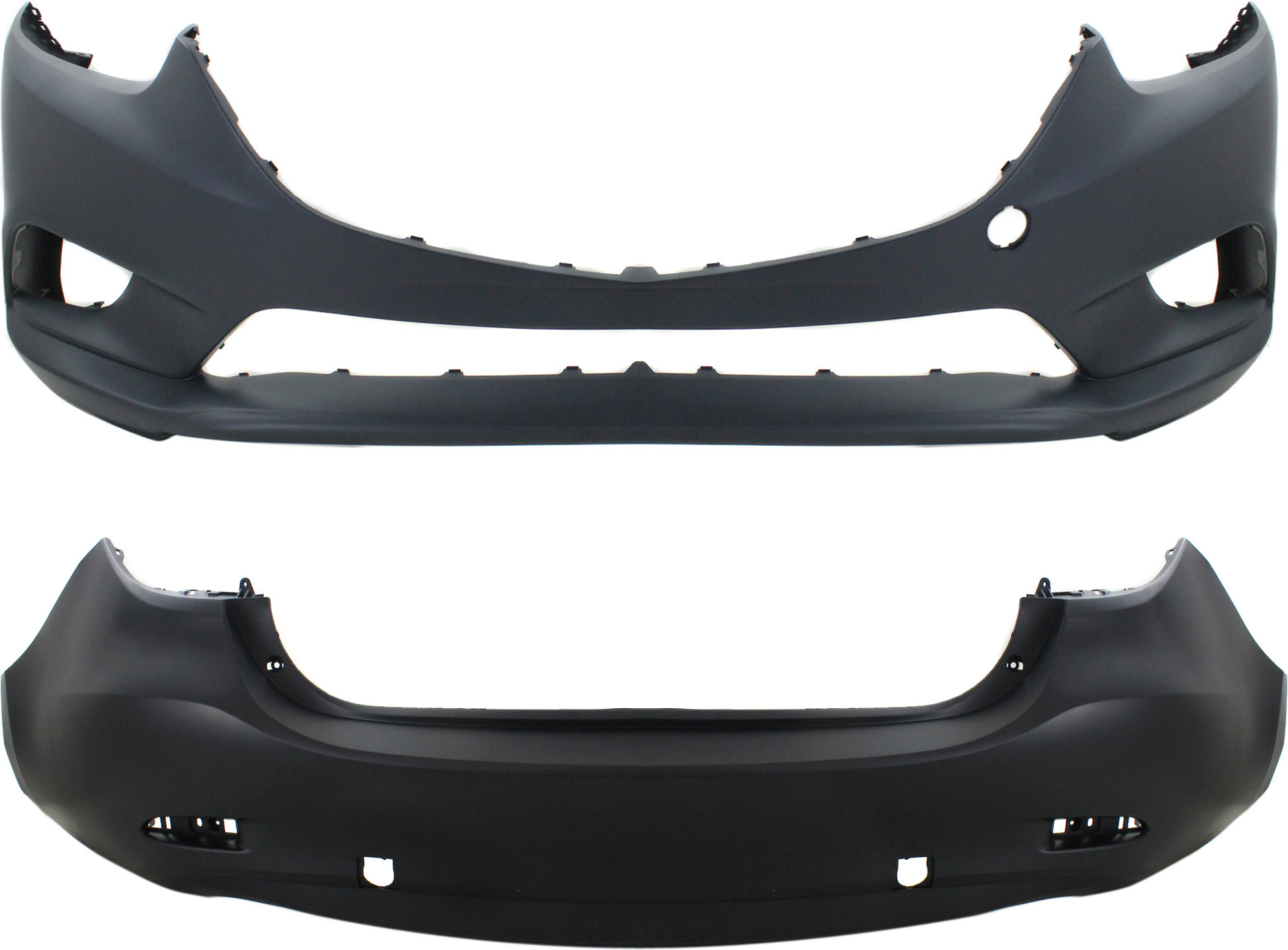 AM MAZDA 6-14-17 FRONT AND REAR BUMPER COVER Primed CAPA SKU SET REPMZ010310PQ 2 Partslink MA1000238C MA1100211C OEM GHP950031CBB GJR950221ABB