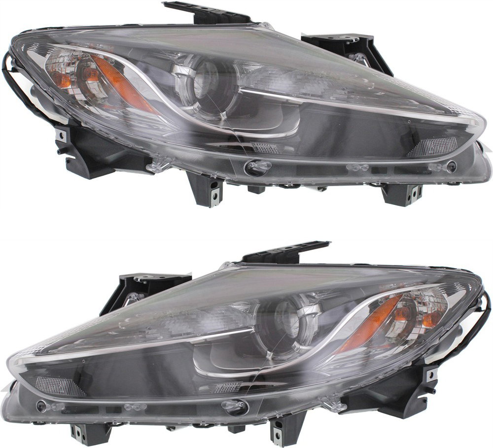 AM CX 9-13-15 HEAD LAMP RH AND LH Lens and Housing HID Xenon w o HID Kit SKU SET REPMZ100105 Partslink MA2519159 MA2518159 OEM TK2451031 TK2451041