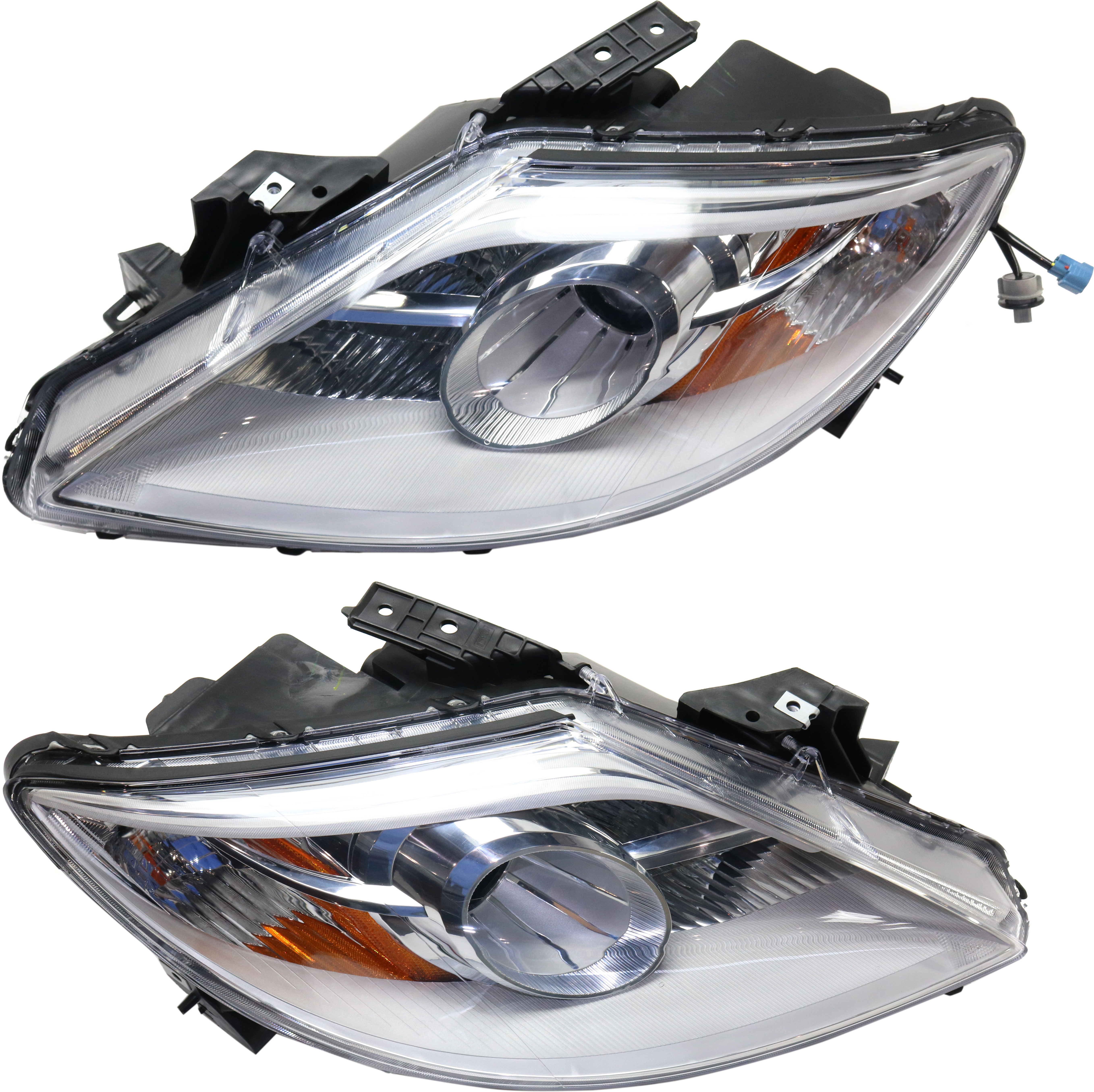 AM CX 9-10-12 HEAD LAMP RH AND LH Lens and Housing Halogen Exc. Grand Touring Model CAPA SKU SET REPMZ100123Q Partslink MA2519145C MA2518145C OEM TE69510K0C TE69510L0C