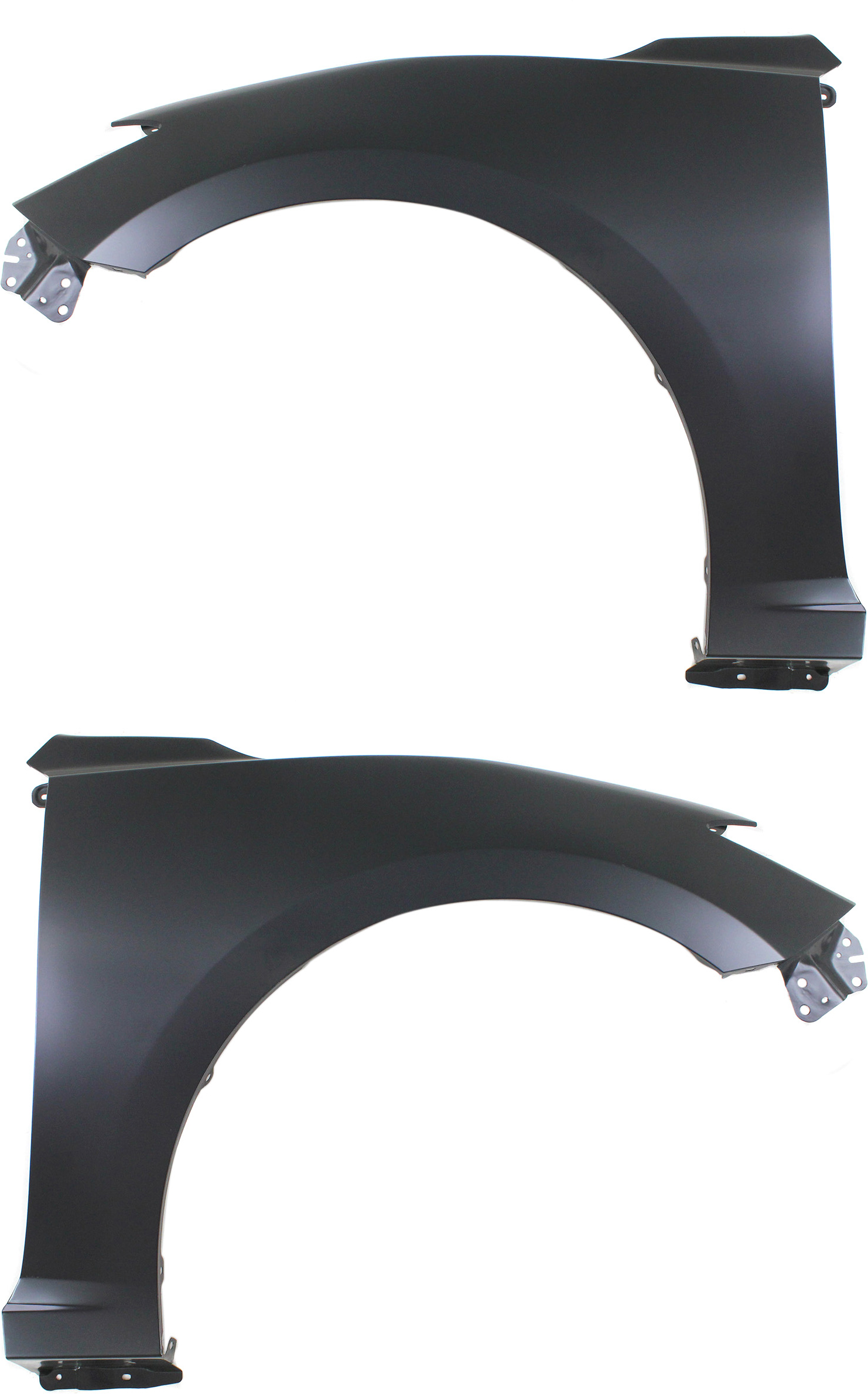 AM MAZDA 3-14-18 FRONT FENDER RH AND LH Primed Steel w o Signal Light Hole SKU SET REPMZ220101 Partslink MA1241172 MA1240172 OEM BJS752111 BJS752211