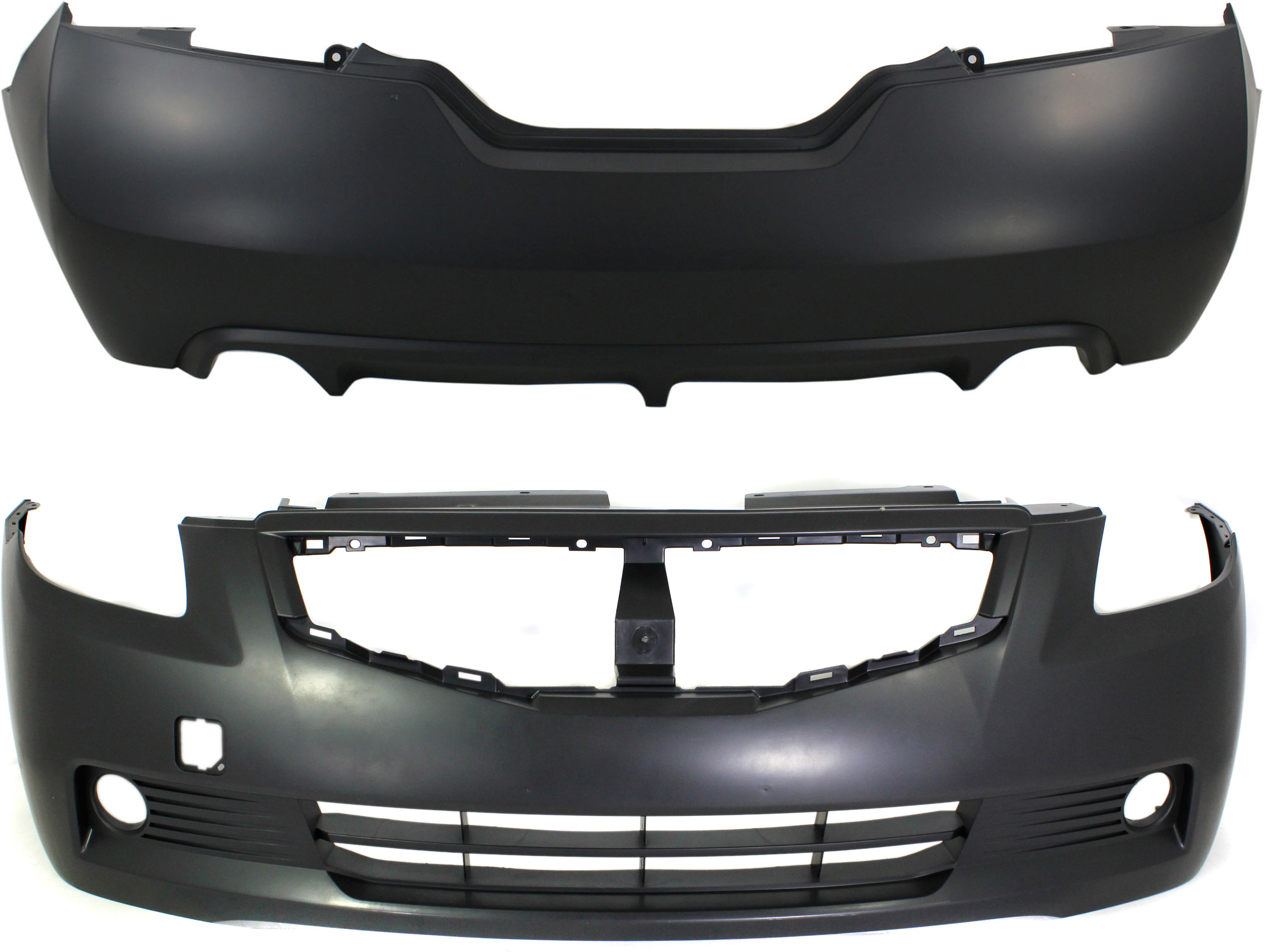 AM ALTIMA 08-09 FRONT AND REAR BUMPER COVER Primed Coupe SKU SET REPN010304-2 Partslink NI1000250 NI1100254 OEM 62022JB100-85022JB100