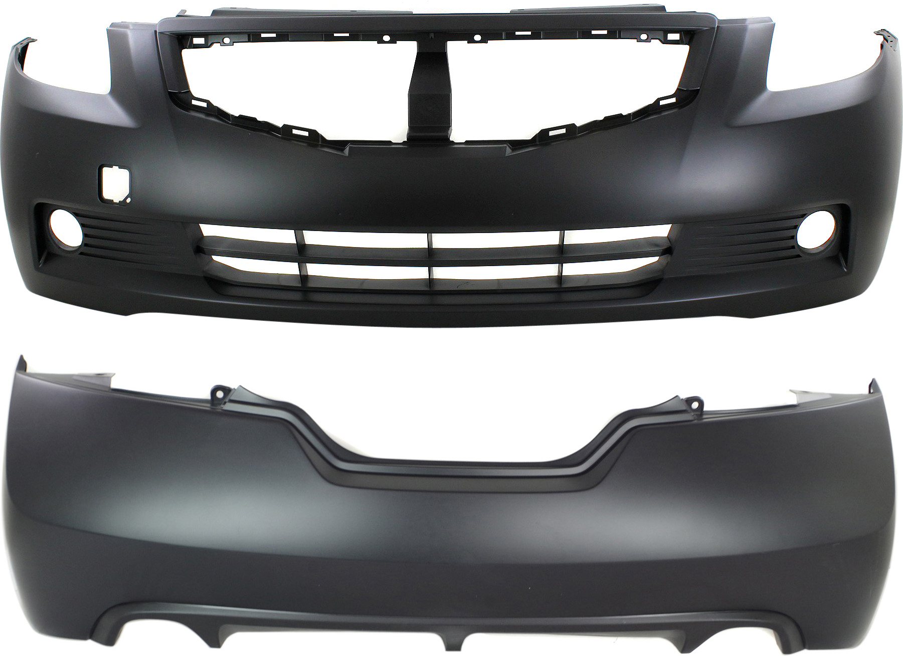 AM ALTIMA 08-09 FRONT AND REAR BUMPER COVER Primed Coupe CAPA SKU SET REPN010304PQ 2 Partslink NI1000250C NI1100254C OEM 62022JB100-85022JB100
