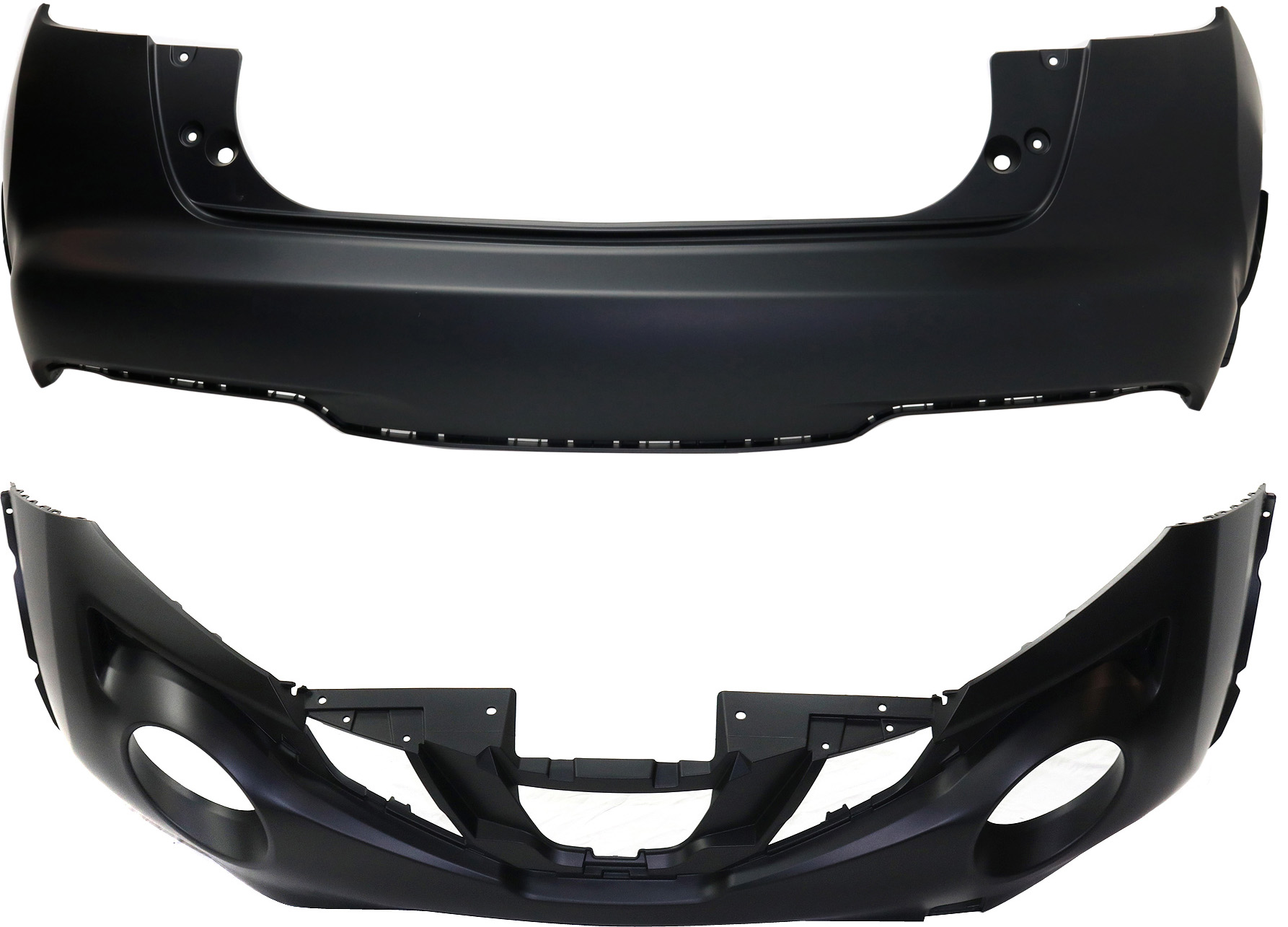 AM JUKE 15-17 FRONT AND REAR BUMPER COVER Primed S SL SV Models SKU SET REPN010370P 2 Partslink NI1000307 NI1100306 OEM 620223YM4H 850223YM0H