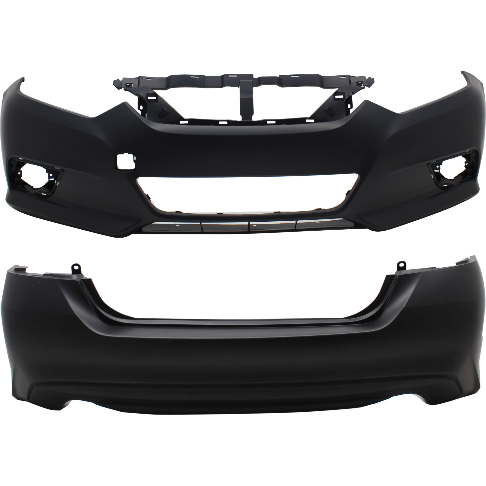 AM ALTIMA 16-18 FRONT AND REAR BUMPER COVER Primed Front w tow hook hole Rear w o tow hook hole w o parking aid sensor holes CAPA SKU SET REPN010371PQ B Partslink NI1000311C NI1100309C OEM 620229HS0H 850229HS0H