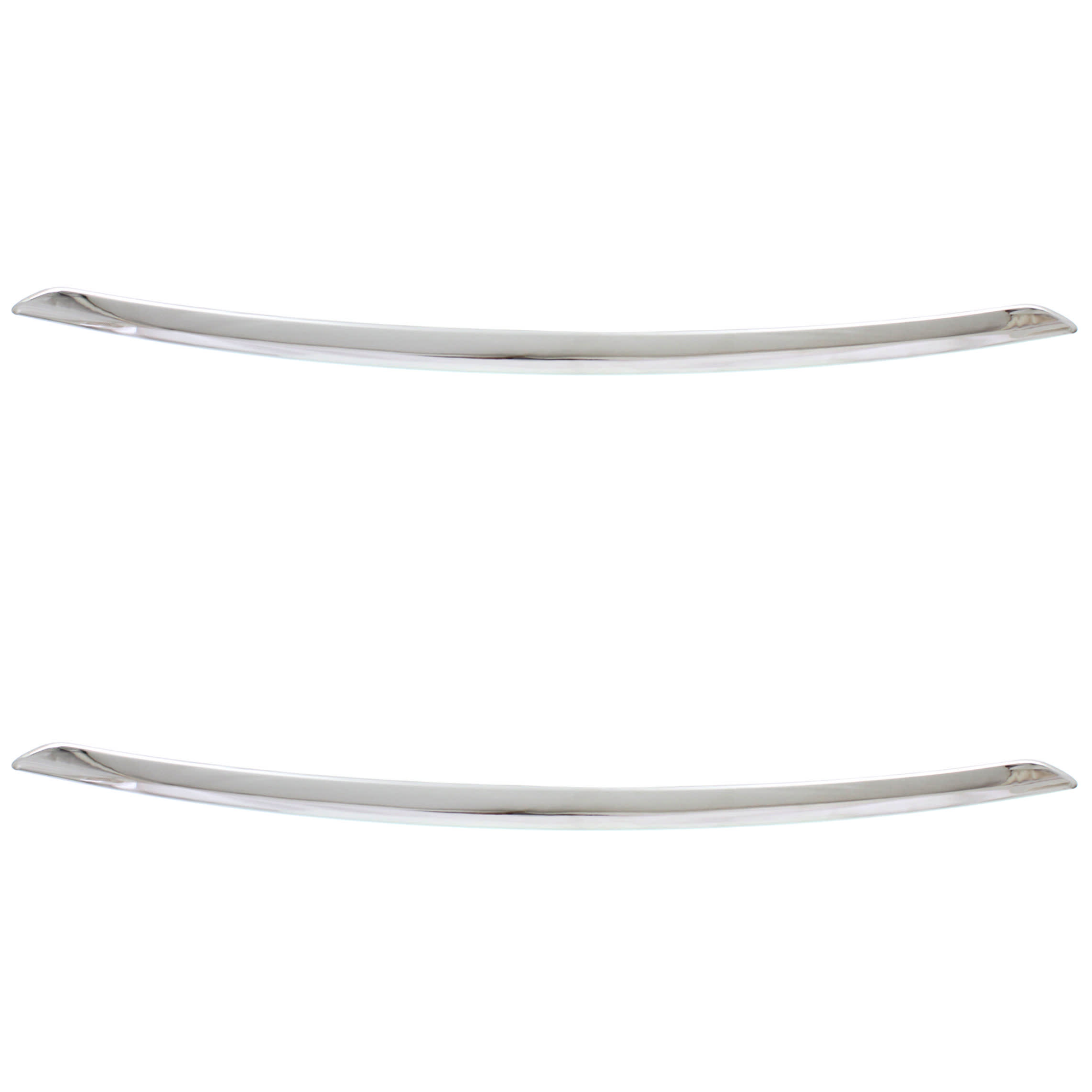 AM VERSA 15-19 FRONT BUMPER MOLDING RH AND LH Chrome SKU SET REPN015906-2 Partslink NI1044110 OEM 620849KM0B