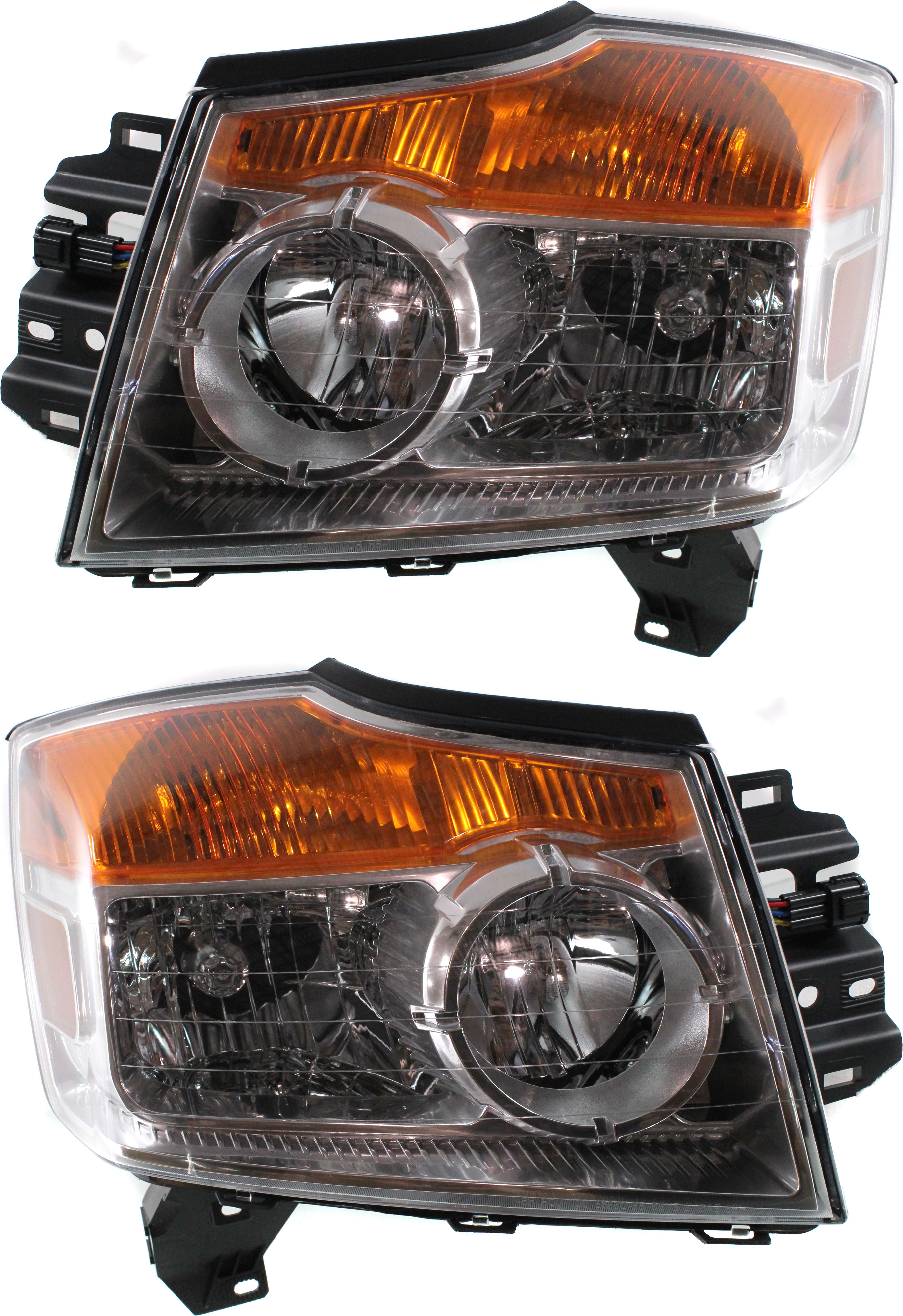 AM ARMADA 08-15 HEAD LAMP RH AND LH Assembly Halogen CAPA SKU SET REPN100109Q Partslink NI2502175C NI2503175C OEM 260109GA0B 260609GA0B