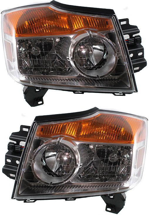 AM ARMADA 08-15 HEAD LAMP RH AND LH Assembly Halogen SKU SET REPN100109 Partslink NI2502175 NI2503175 OEM 260109GA0B 260609GA0B