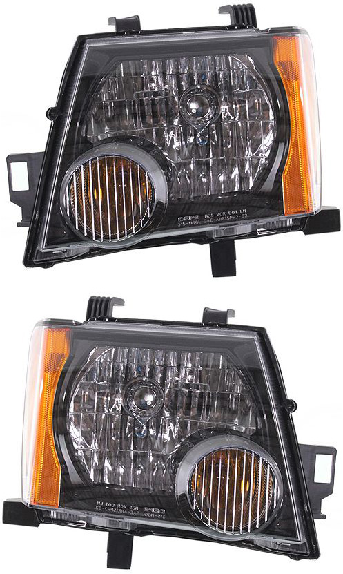 AM XTERRA 09-15 HEAD LAMP RH AND LH Assembly Halogen Black Interior S X Models SKU SET REPN100117 Partslink NI2502189 NI2503189 OEM 26060ZL00A 26010ZL00A