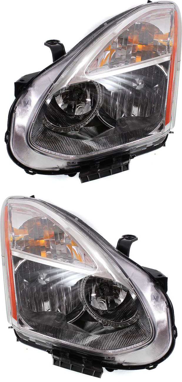 AM ROGUE 08-08 HEAD LAMP RH AND LH Assembly Halogen SKU SET REPN100127 Partslink NI2502170 NI2503170 OEM 26060JM00A 26010JM00A