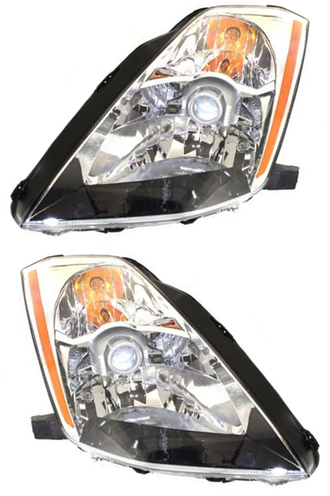 AM 350Z 03-05 HEAD LAMP RH AND LH Assembly Halogen SKU SET REPN100133 Partslink NI2503146 NI2502146 OEM 26010CD026-26060CD026