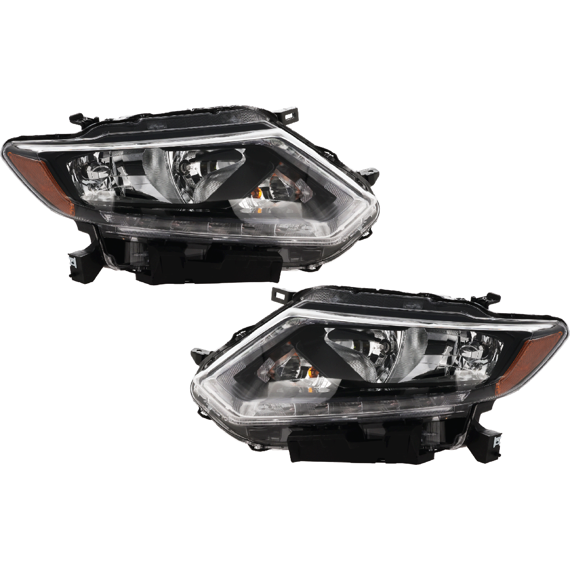 AM ROGUE 14-16 HEAD LAMP RH AND LH Assembly Halogen CAPA SKU SET REPN100189Q Partslink NI2503226C NI2502226C OEM 260104BA2A 260604BA2A