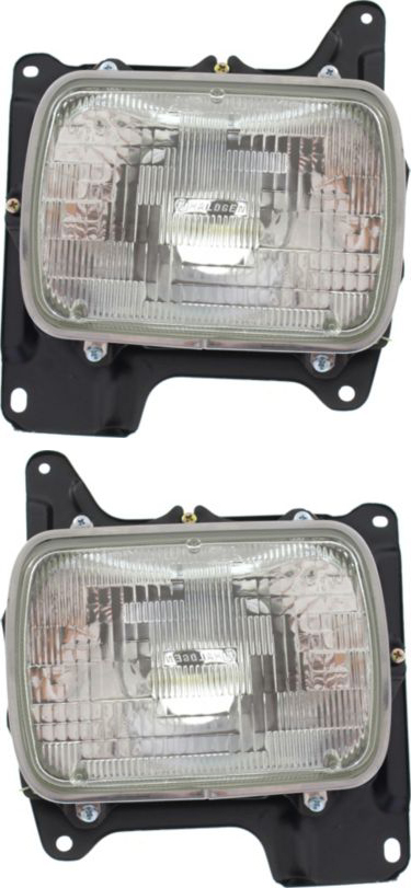 AM D21-86-94 PICKUP 95-97 HEAD LAMP RH AND LH Assembly Sealed Beam Type Halogen SKU SET REPN100317 Partslink NI2501103 NI2500103 OEM B601001G10 B606001G10