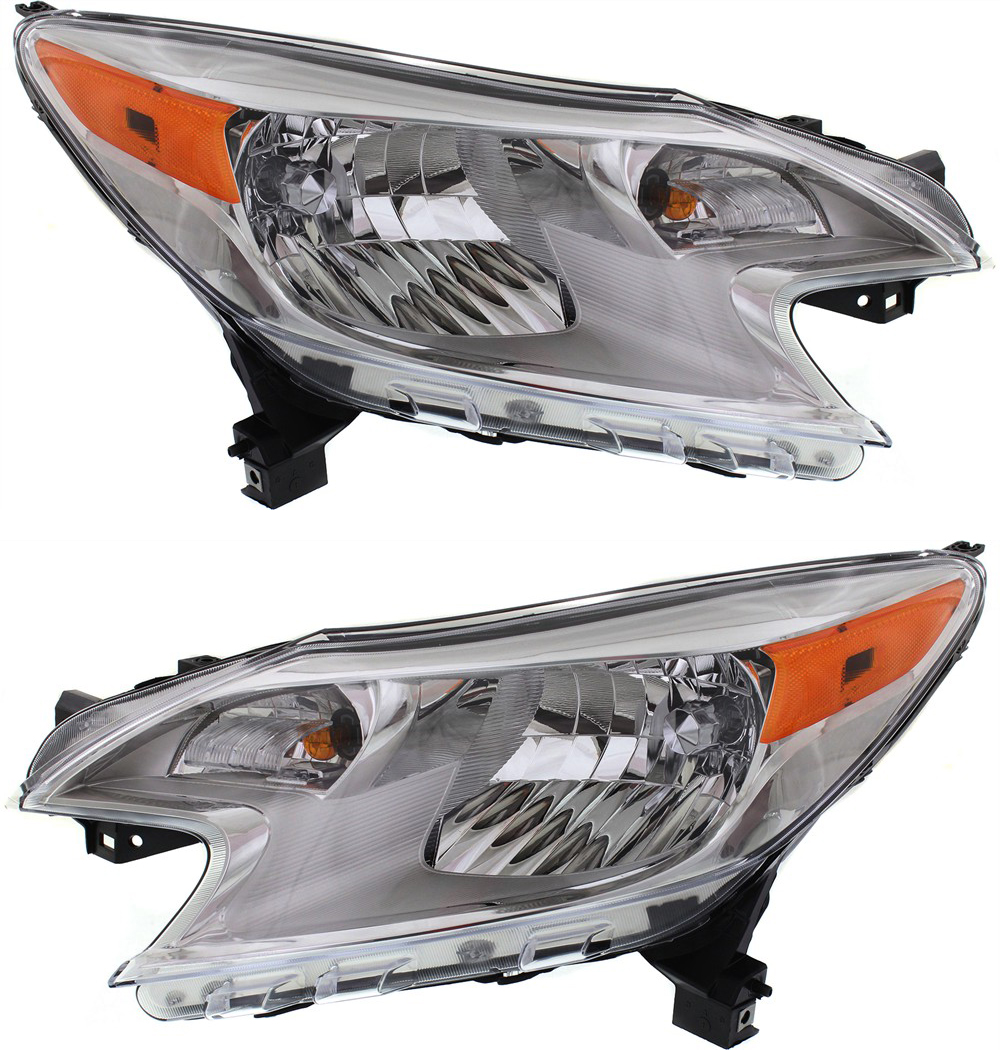 AM VERSA NOTE 14-16 HEAD LAMP RH AND LH Assembly Halogen Exc. SR Model CAPA SKU SET REPN100323Q Partslink NI2502223C NI2503223C OEM 260103WC0A 260603WC0A