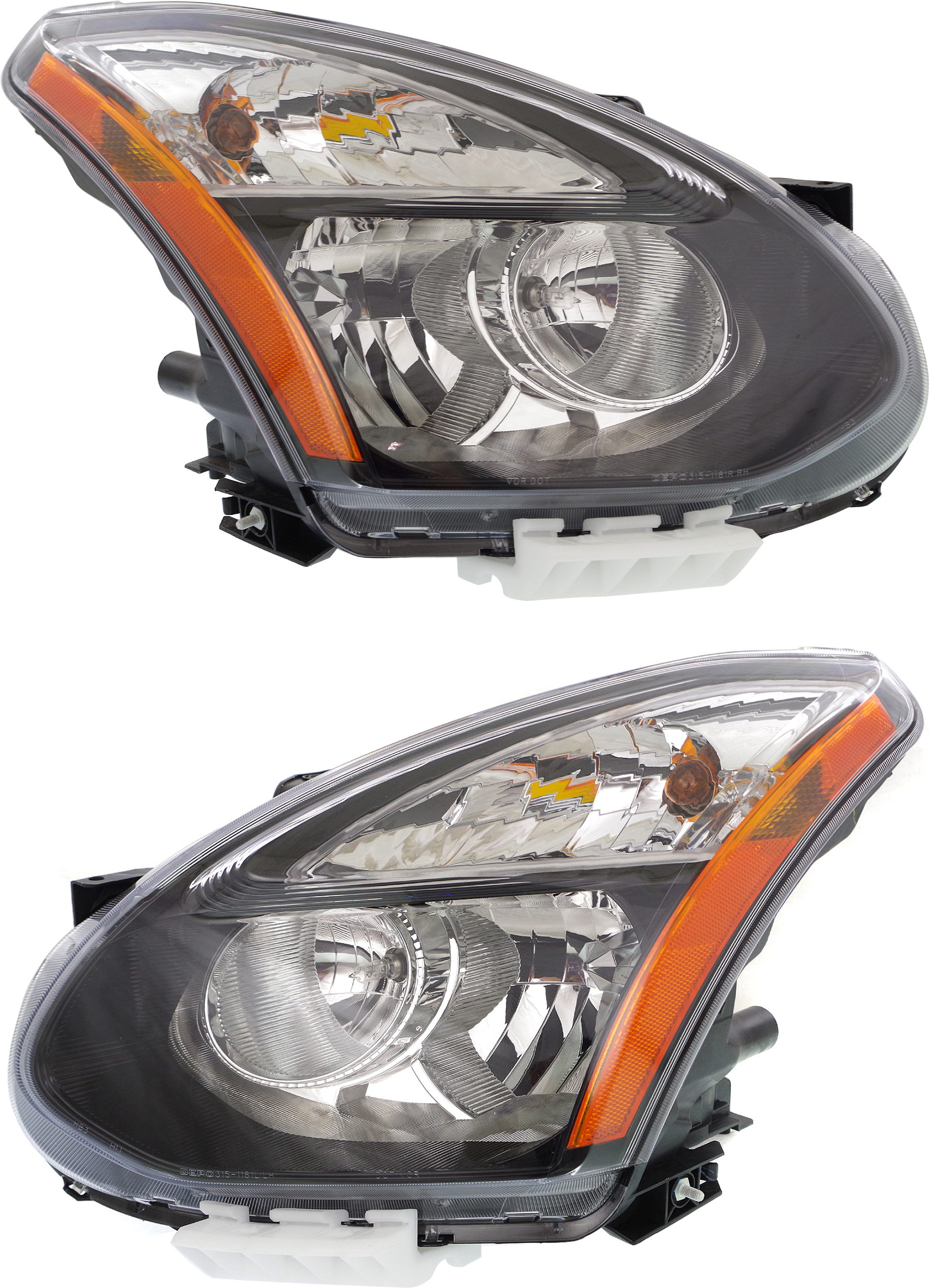 AM ROGUE SELECT 14-15 HEAD LAMP RH AND LH Assembly Halogen Black Interior SKU SET REPN100329 Partslink NI2503231 NI2502231 OEM 260101VX0A 260601VX0A