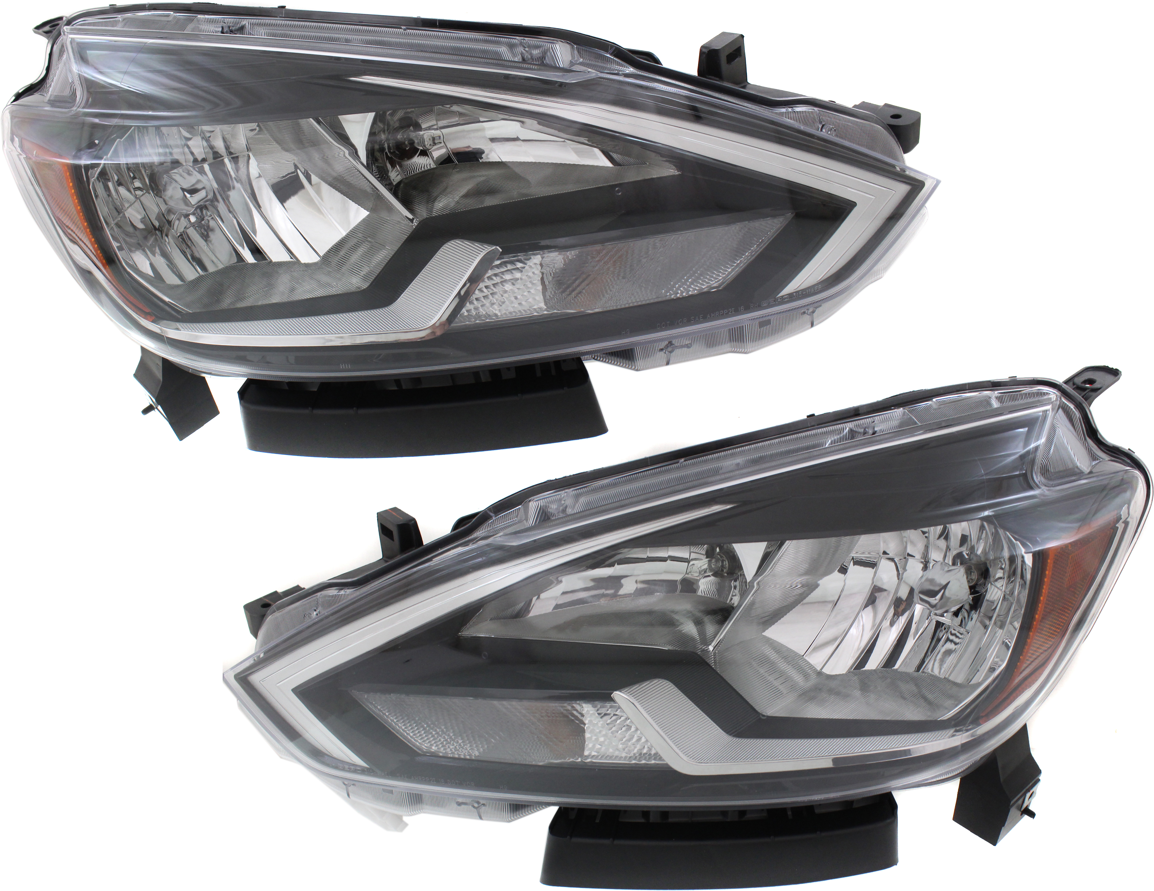 AM SENTRA 16-19 HEAD LAMP RH AND LH Assembly Halogen Except Nismo and SL Models CAPA SKU SET REPN100345Q Partslink NI2502244C NI2503244C OEM 260103YU0A 260603YU0A