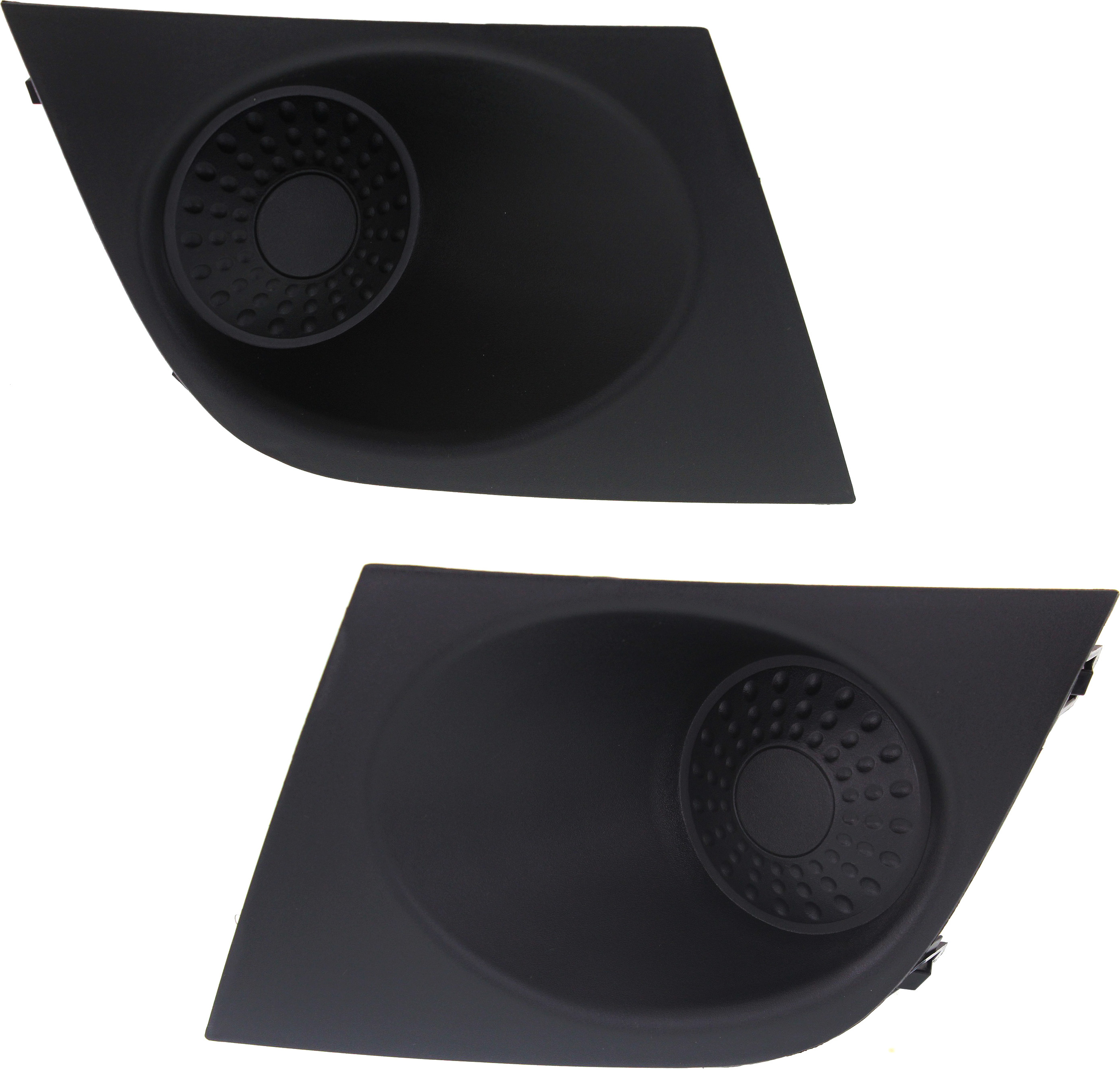 AM VERSA 07-12 FRONT FOG LAMP COVER RH AND LH Black w o fog light hole SKU SET REPN108609 Partslink NI1039111 NI1038111 OEM 62256EM30A 62257EM30A