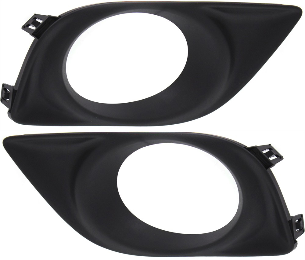 AM VERSA 12-14 FRONT FOG LAMP MOLDING RH AND LH Textured Black Sedan SKU SET REPN108629 Partslink NI1039127 NI1038127 OEM 622563BA5A 622573BA5A