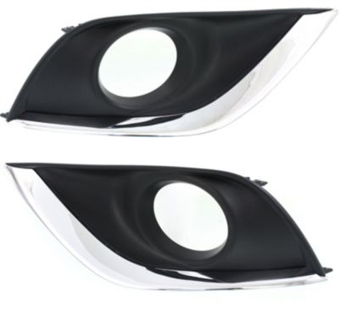 AM VERSA 15-18 FRONT FOG LAMP MOLDING RH AND LH Textured Chrome Sedan SKU SET REPN108641 Partslink NI1039134 NI1038134 OEM 622566W80A 622576W80A