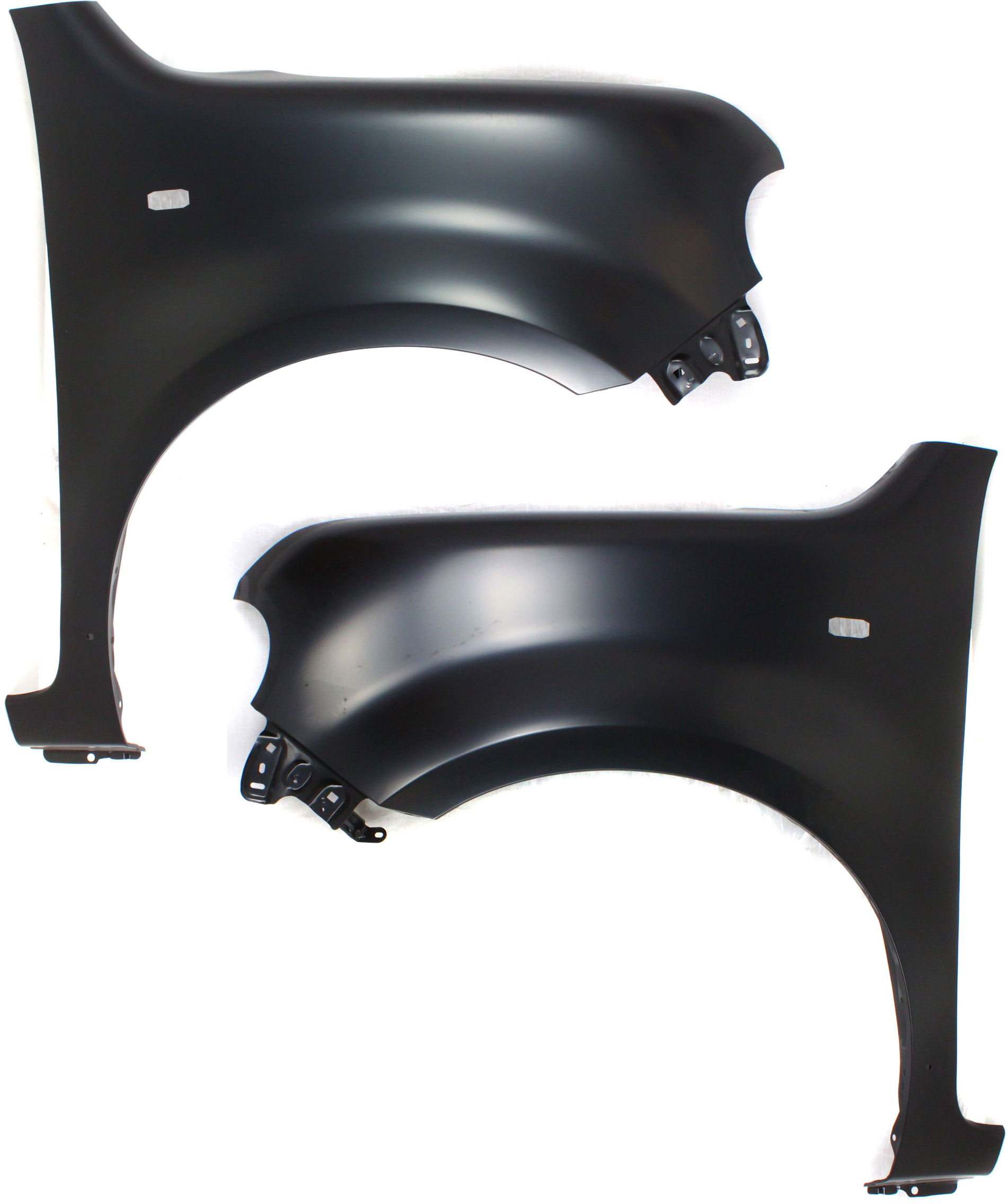 AM CUBE 09-11 FRONT FENDER RH AND LH Primed Krom Model w Molding Hole SKU SET REPN220109 Partslink NI1241197 NI1240197 OEM FCA001A10A FCA011A10A