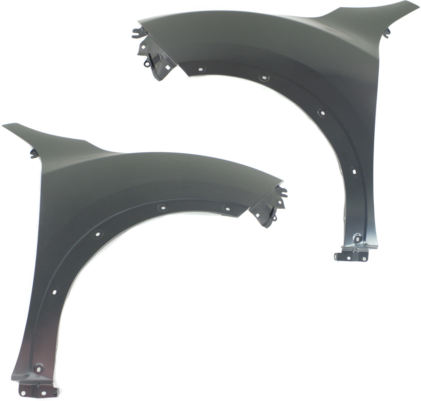 AM JUKE 15-17 FRONT FENDER RH AND LH Primed Steel w o Signal Light Hole SKU SET REPN220167 Partslink NI1241214 NI1240214 OEM F31003YMMA F31013YMMA