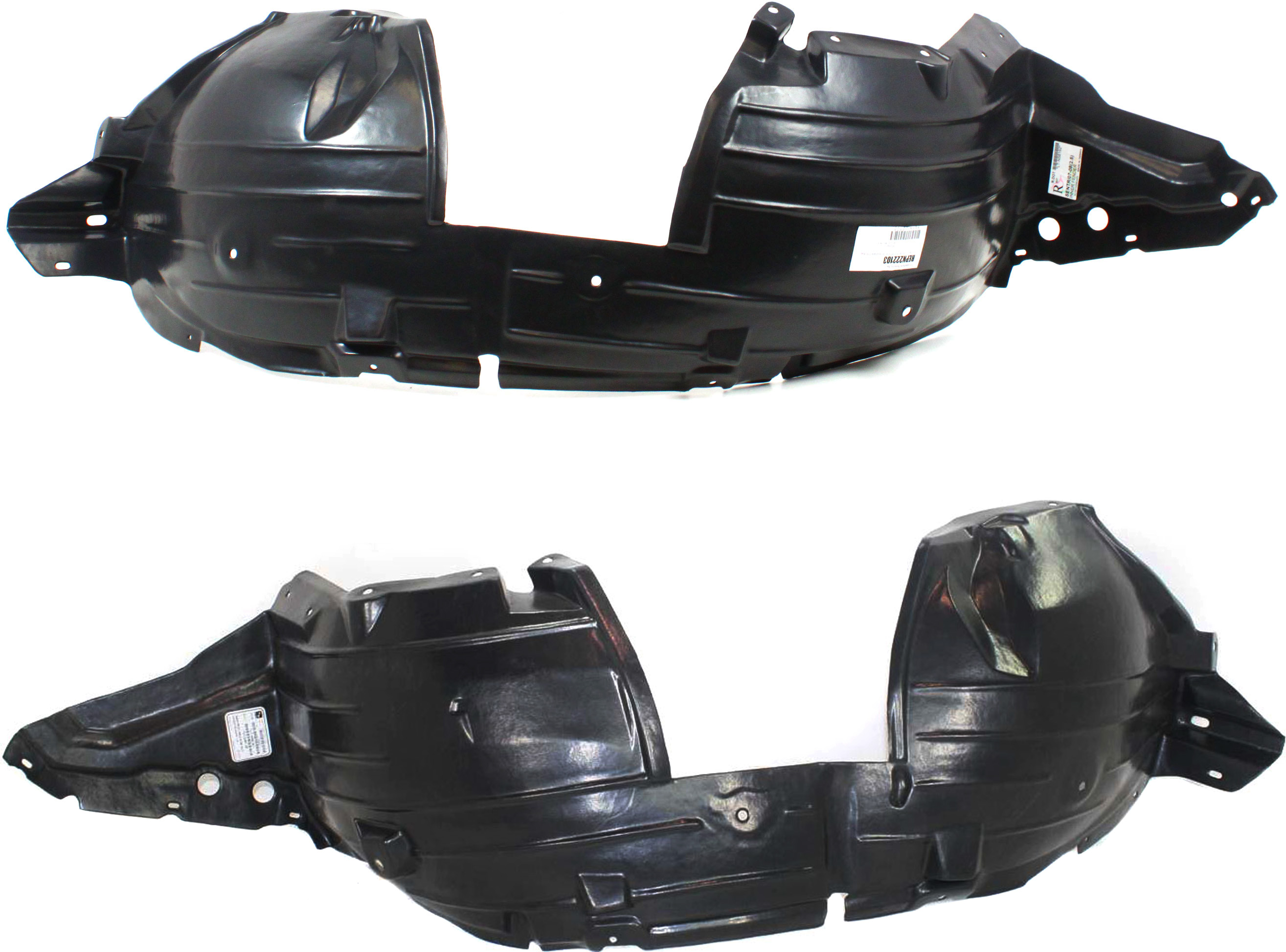 AM SENTRA 07-12 FRONT FENDER LINER RH AND LH Plastic Vacuum Form SR SE R SE R Spec V Models SKU SET REPN222103 OEM 63840ET80A PFM 63841ET80A PFM