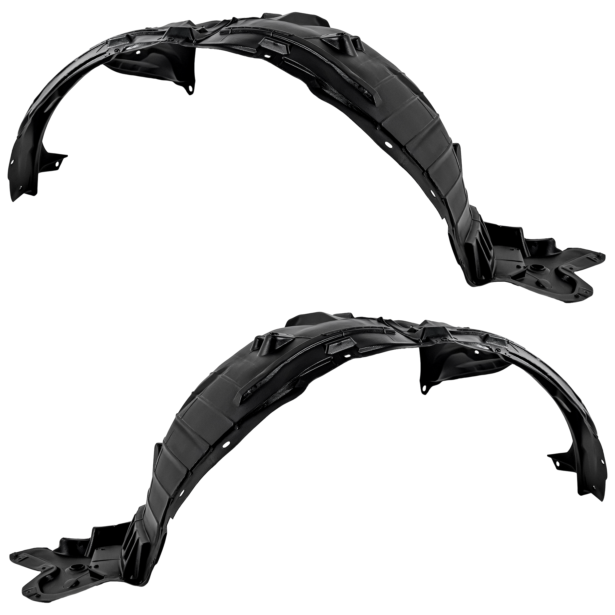 AM ROGUE 14-18 FRONT FENDER LINER RH AND LH Japan Built Vehicle 16-18 Korea Built Vehicle 15-17 USA Built Vehicle 14-17 To 11-16 Plastic Injection Form w o Insulation Foam CAPA SKU SET REPN222149Q Partslink NI1248135C NI1249135C OEM 638426FL0A 638436FL0A