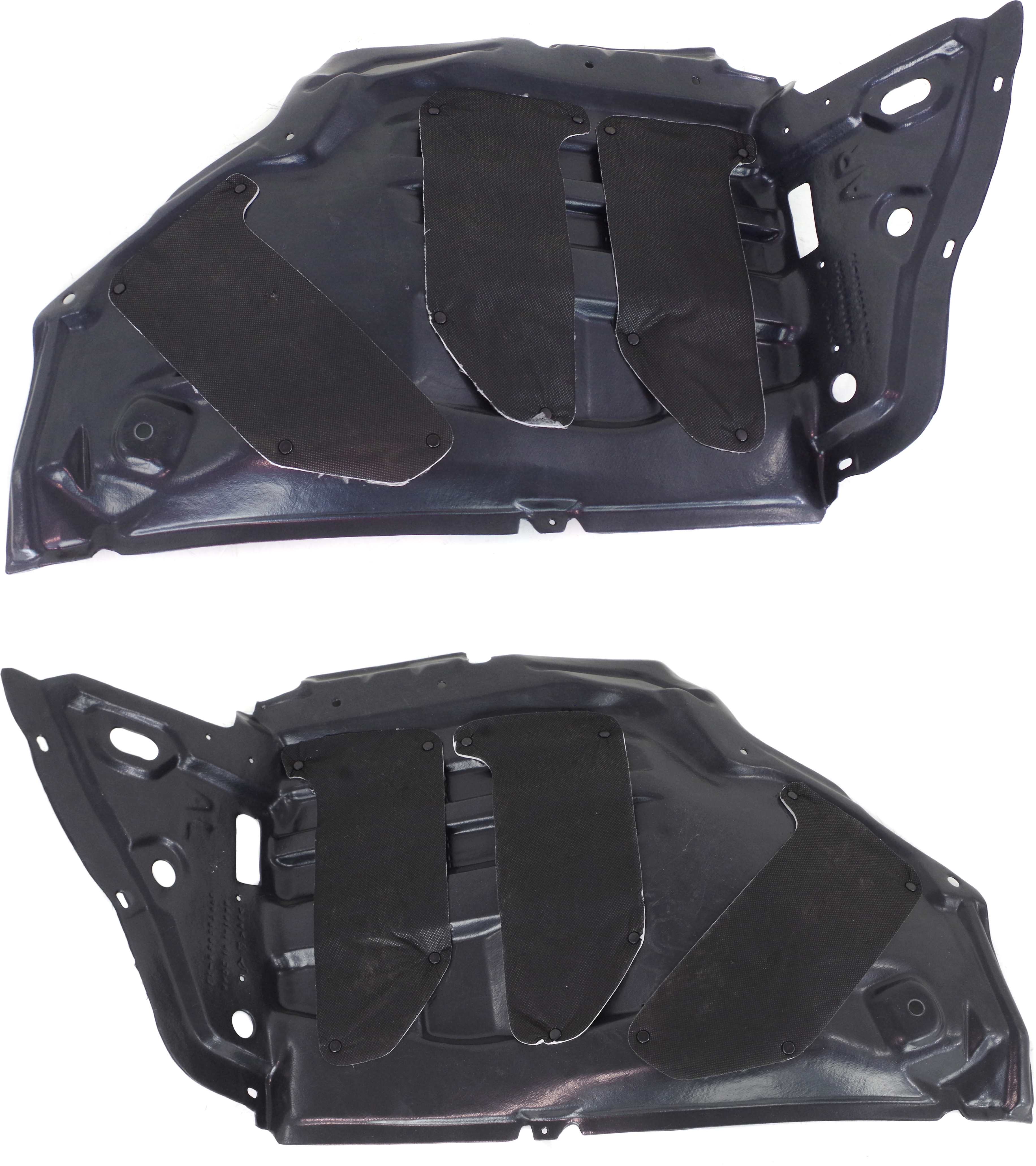 AM QUEST 11-17 FRONT FENDER LINER RH AND LH Front Section w Insulation Foam SKU SET REPN222153 Partslink NI1249138 NI1248138 OEM 638441JA0A 638451JA0A