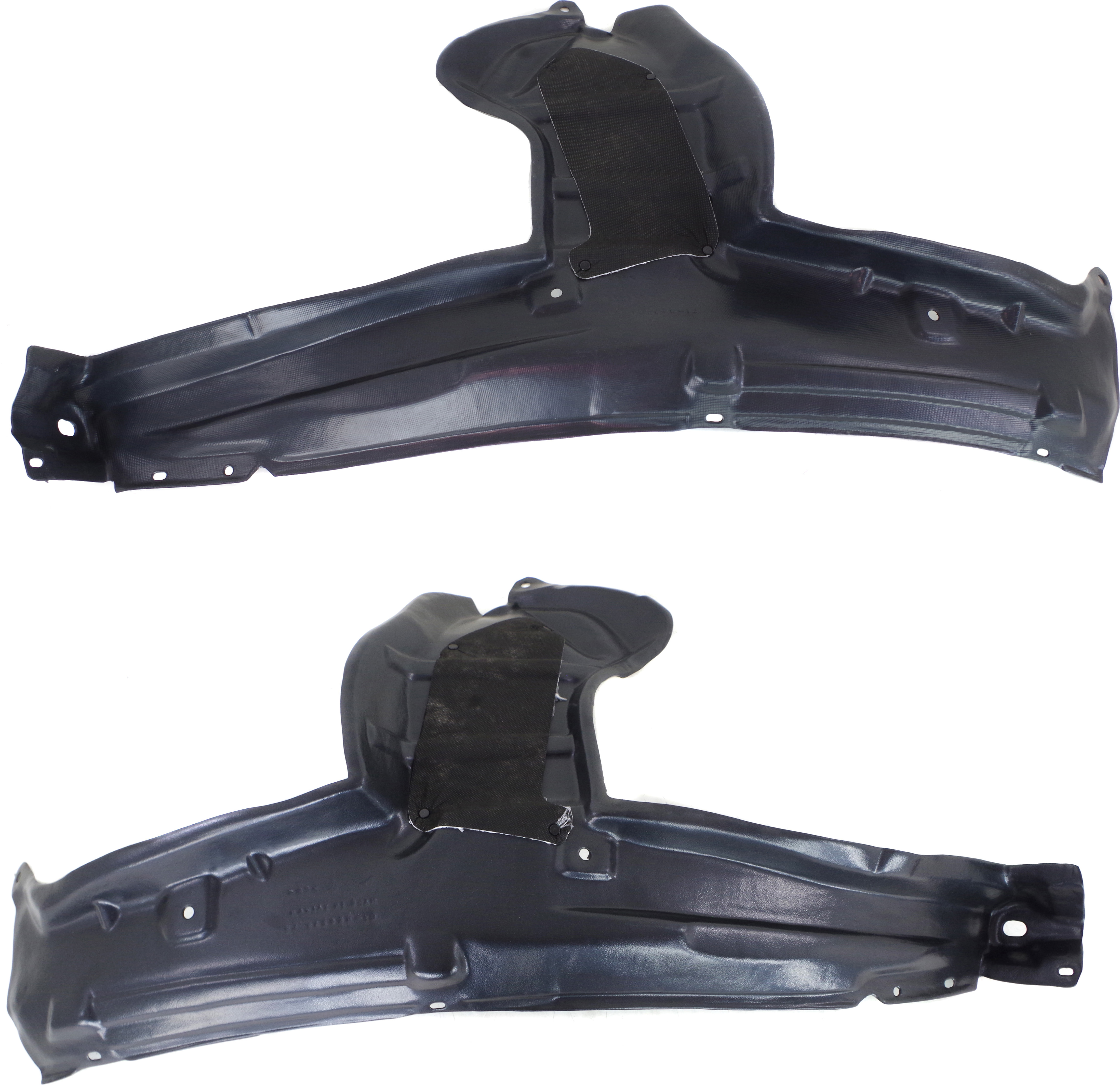 AM QUEST 11-17 FRONT FENDER LINER RH AND LH Rear Section w Insulation Foam SKU SET REPN222155 Partslink NI1248129 NI1249129 OEM 638421JA0A 638431JA0A
