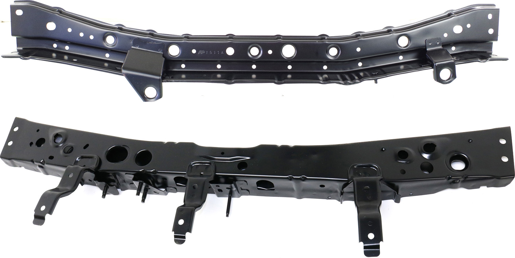 AM VERSA 12-19 RADIATOR SUPPORT Upper and Lower Tie Bar Steel Sedan CAPA SKU SET REPN250307Q 2 Partslink NI1225197C NI1225198C OEM F25113ANMH F25303ANAH
