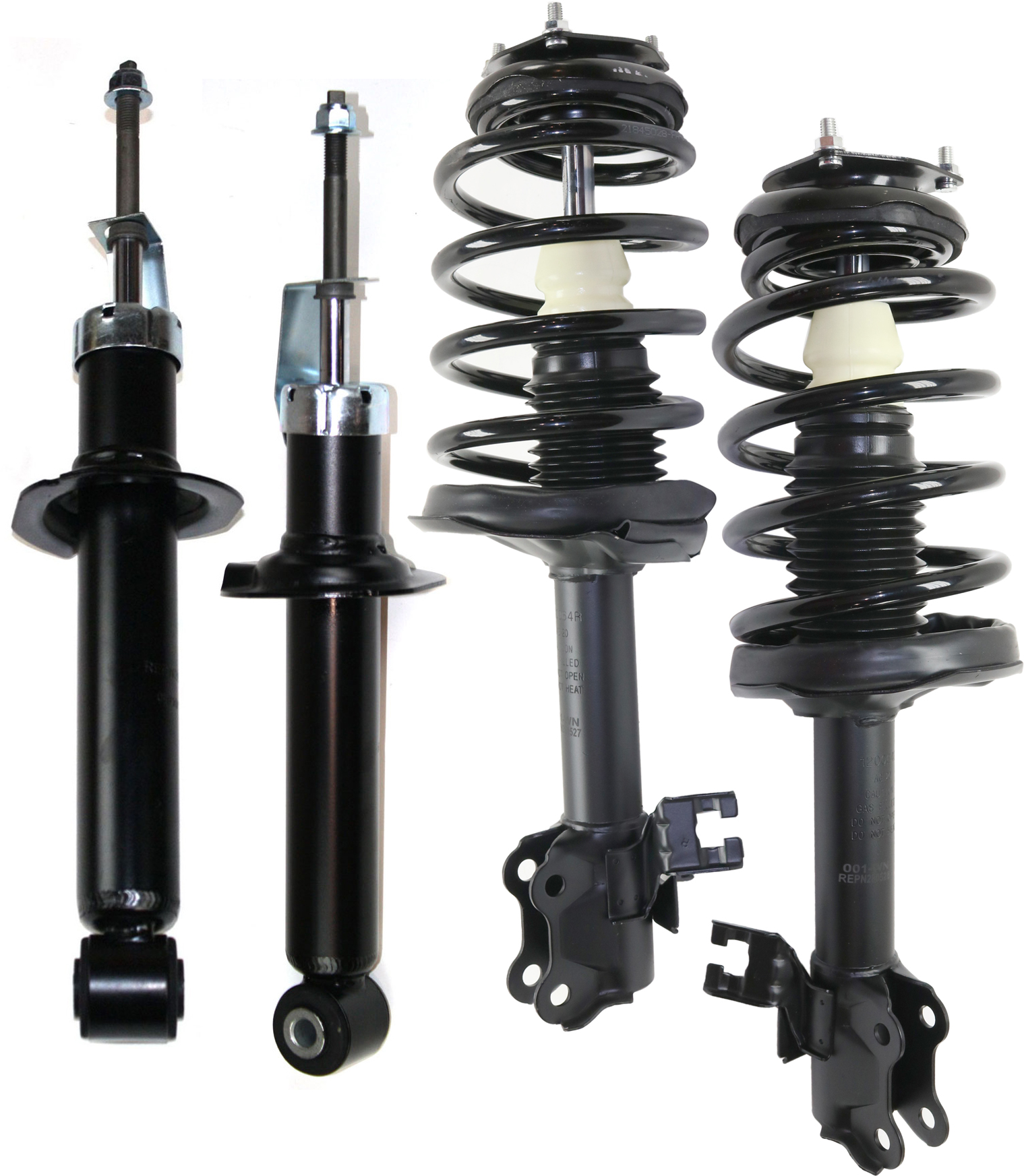 AM SENTRA 02-06 FRONT AND REAR SHOCK AND FULLY LOADED STRUT RH AND LH Set of 4 Gas Charged Twin tube SKU SET REPN280527-4 A OEM 543024Z028-543034Z026-543034Z0