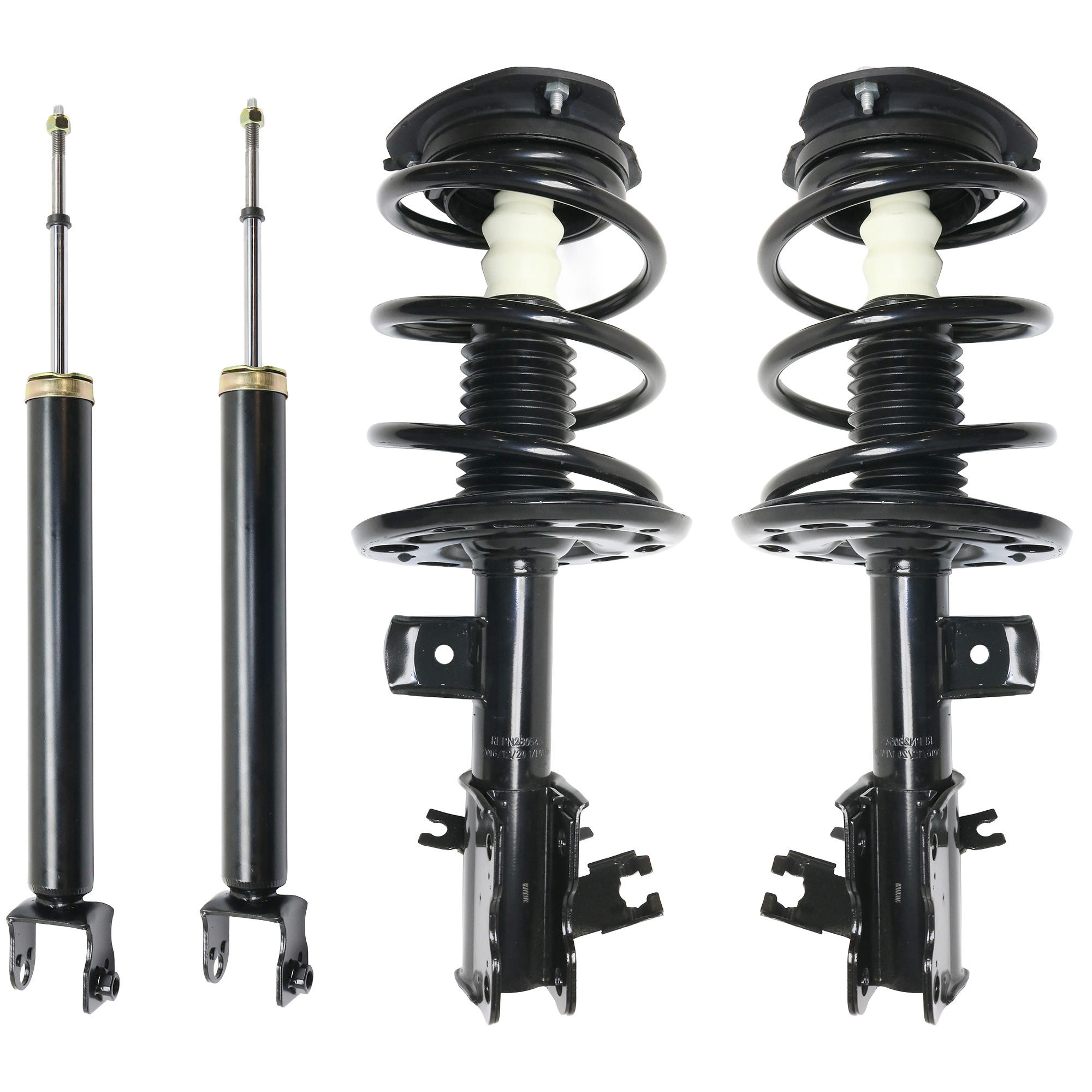 AM ALTIMA 07-13 FRONT AND REAR SHOCK AND FULLY LOADED STRUT RH AND LH Gas Charged Twin tube Set of 4 SKU SET REPN280545-4 OEM E4302JA02A E4302JA01B E4303JA0