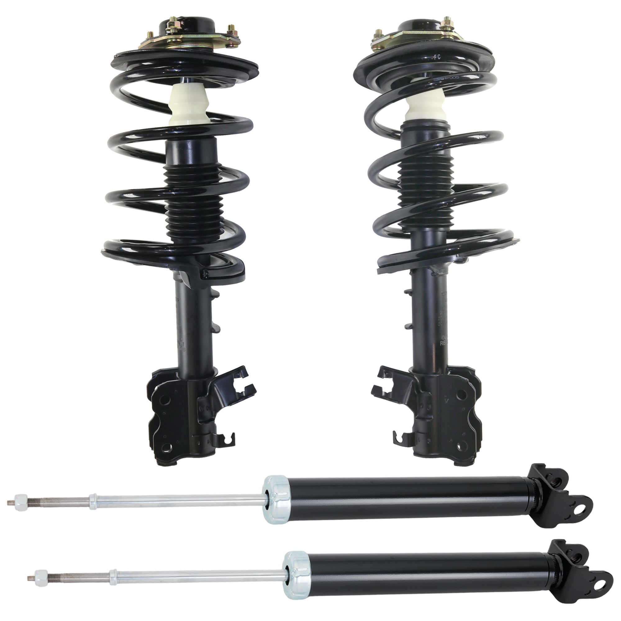 AM ALTIMA 02-06 FRONT AND REAR SHOCK AND FULLY LOADED STRUT RH AND LH Gas Charged Set of 4 SKU SET REPN280549-4A OEM 32130152-94305 G51725-344395-5