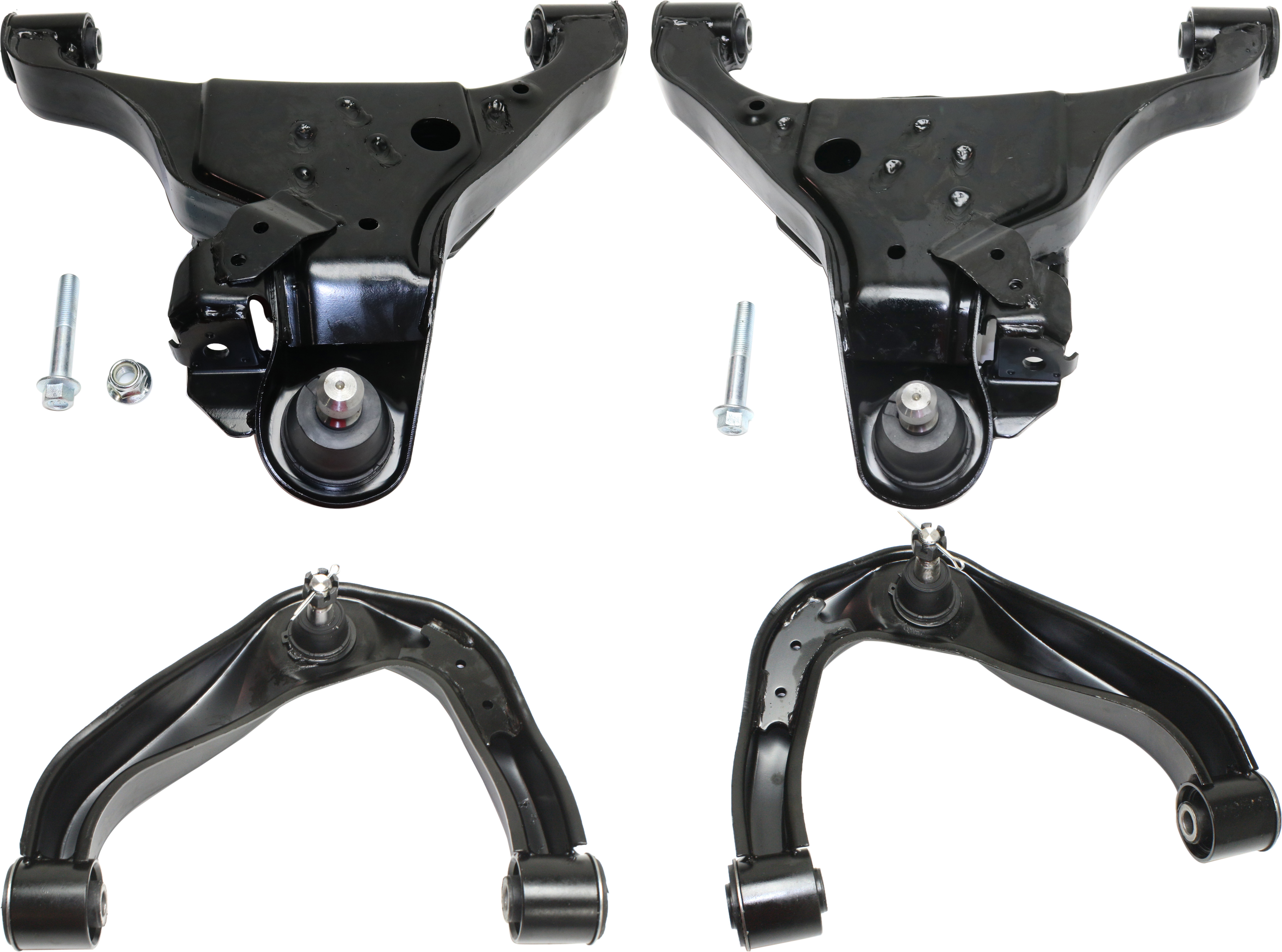 AM FRONTIER 05-19 FRONT CONTROL ARM RH AND LH Upper and Lower Set of 4 SKU SET REPN281537-4 Partslink NI4511101 NI4510101 OEM 545009CD0A 54500EA000-54500EA0
